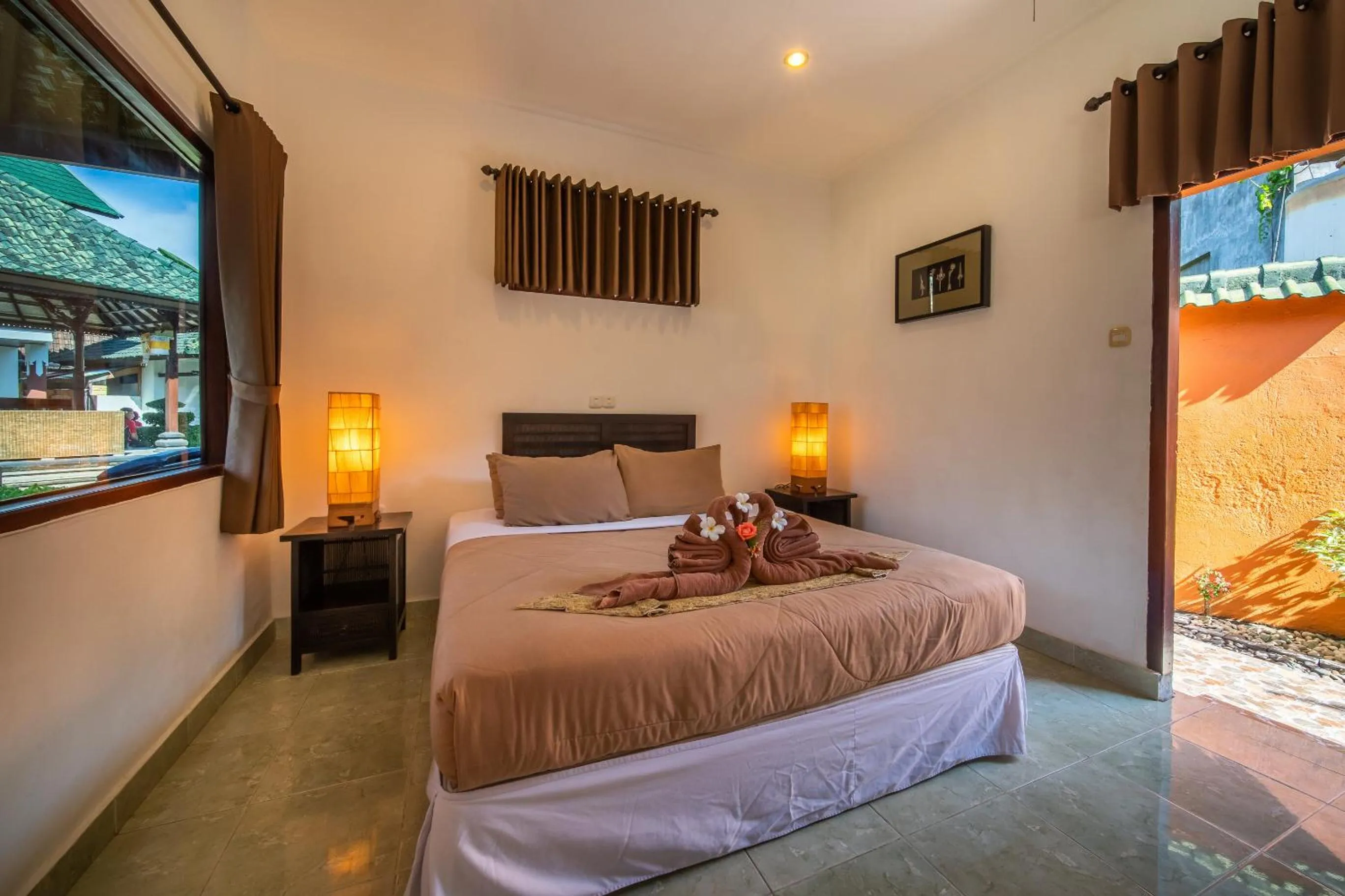 Bed in Absolute Scuba Bali Dive Resort