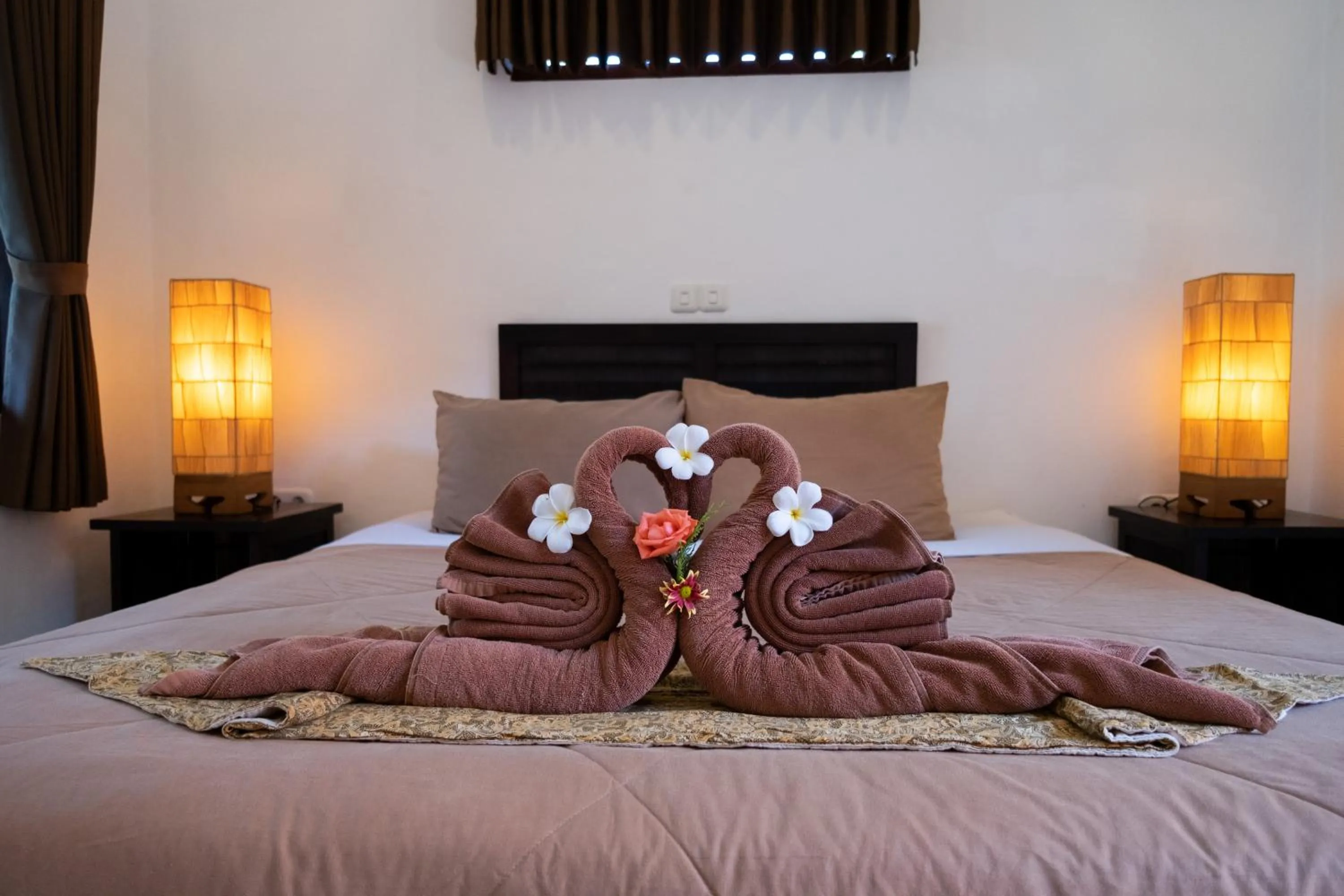 Bed in Absolute Scuba Bali Dive Resort