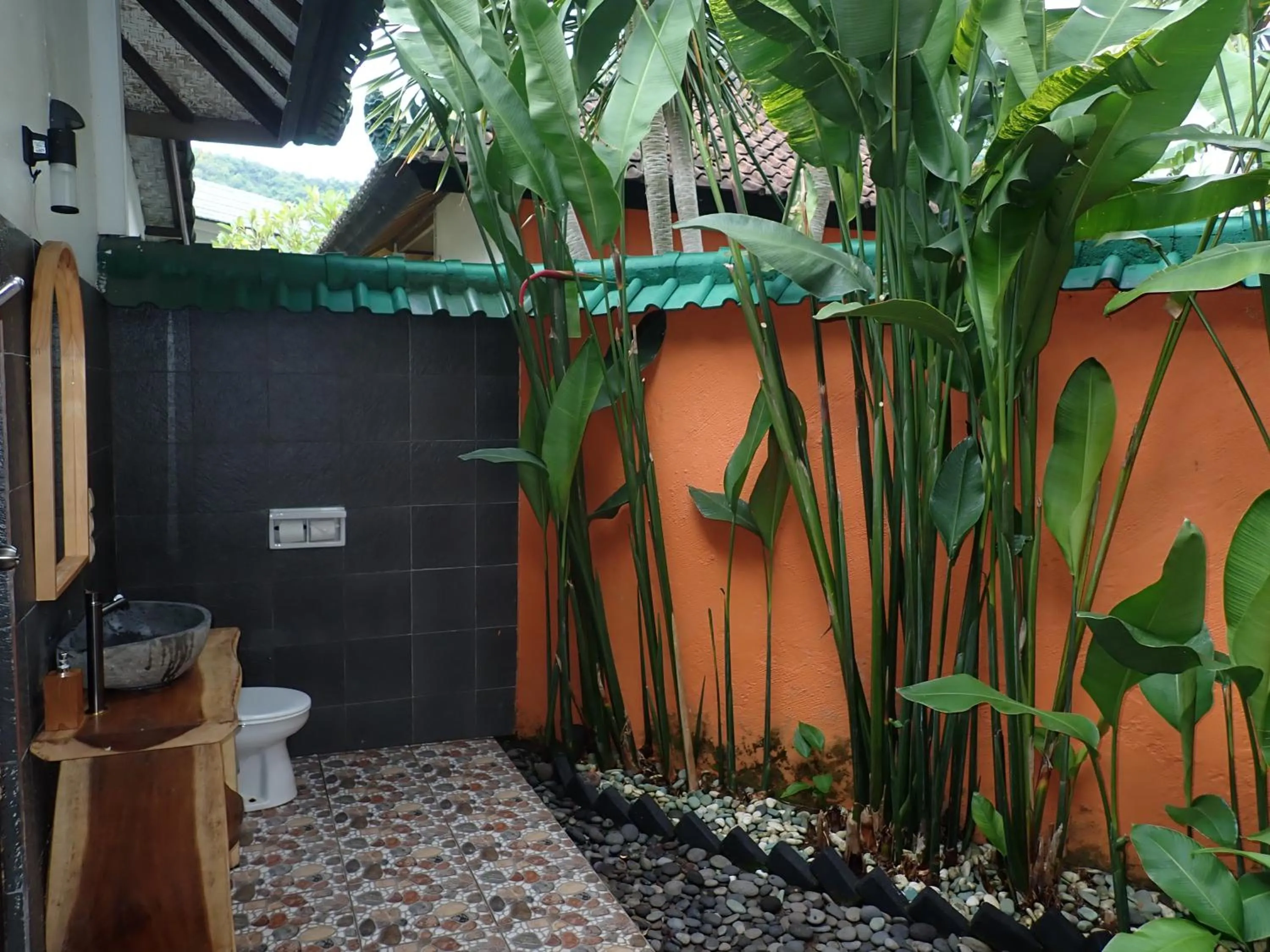 Open Air Bath in Absolute Scuba Bali Dive Resort