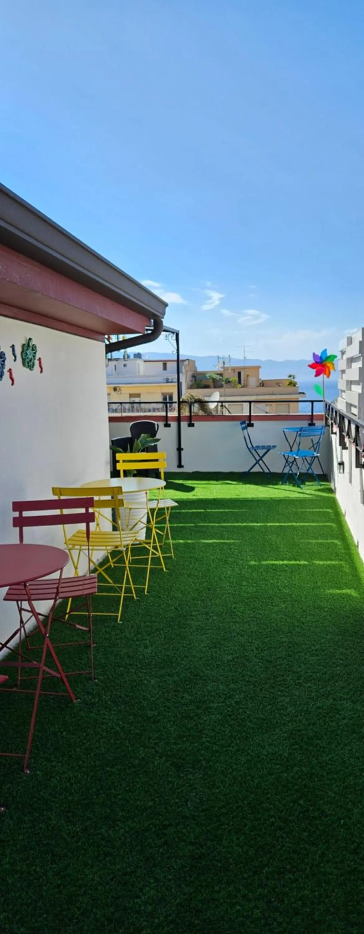 Balcony/Terrace in B&B Fuori Squadro - In Centro Città - Terrazza Relax vista Mare