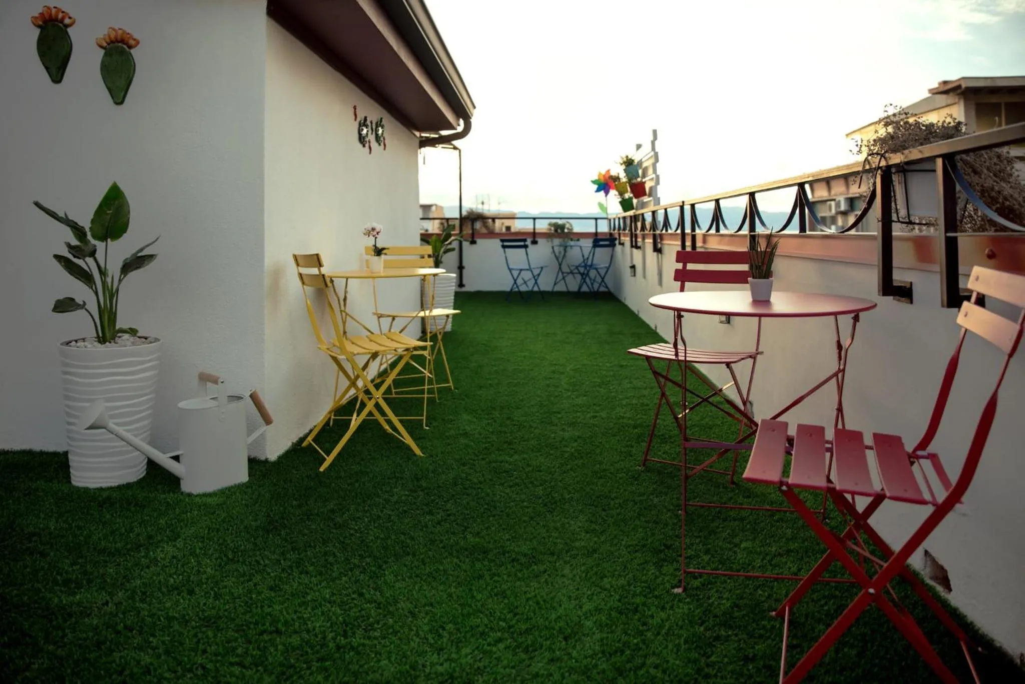Balcony/Terrace in B&B Fuori Squadro - In Centro Città - Terrazza Relax vista Mare