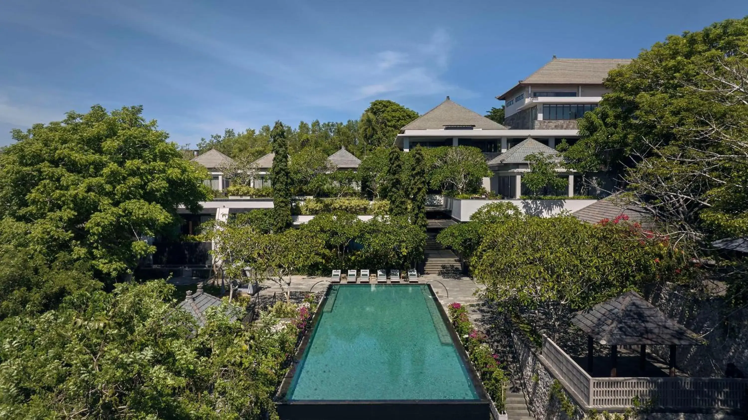 Pool view in Umana Bali, LXR Hotels & Resorts by Hilton Pool view in Umana Bali, LXR Hotels & Resorts by Hilton