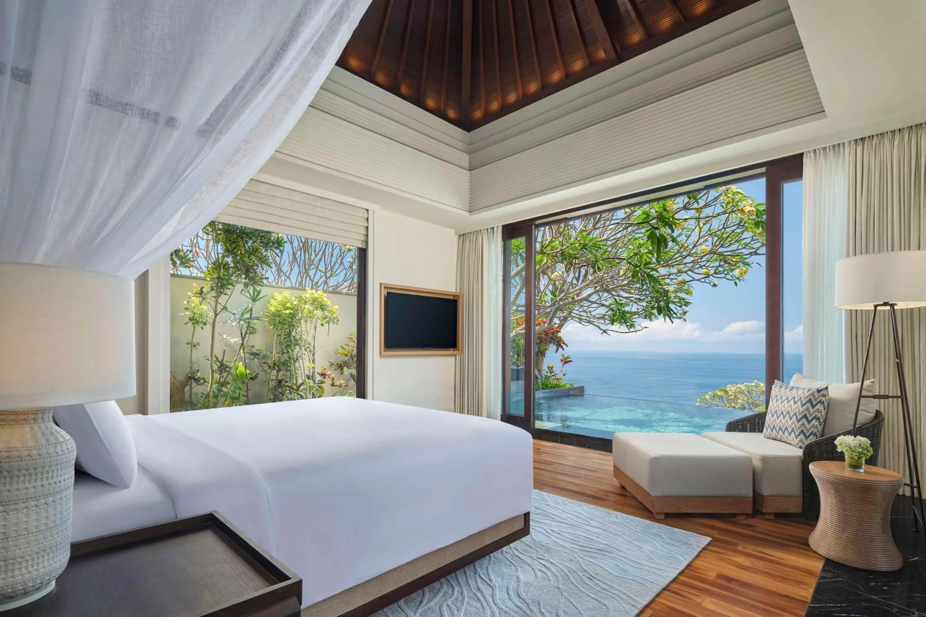 View (from property/room), Bed in Umana Bali, LXR Hotels & Resorts