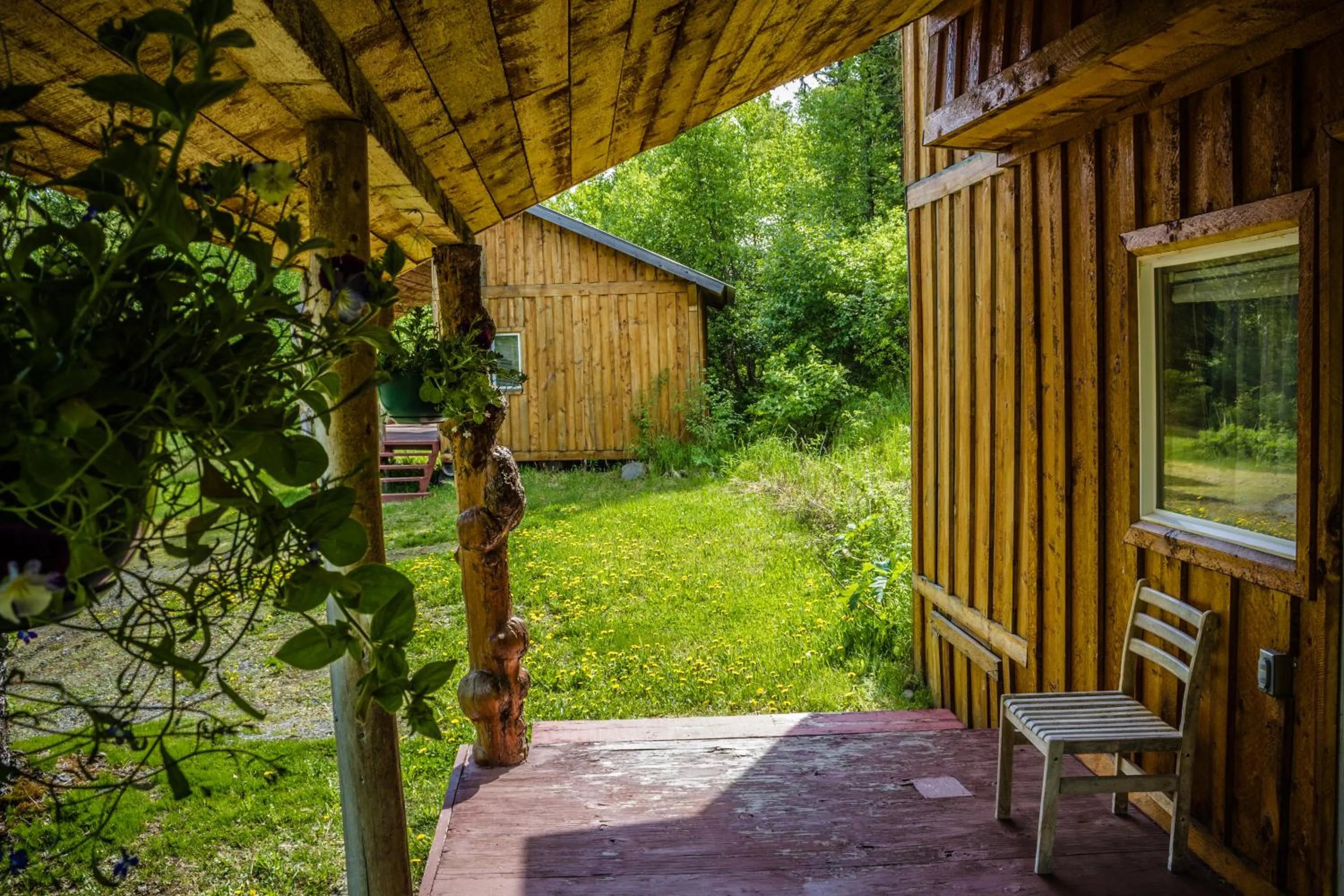 Balcony/Terrace in Midnight Sun Log Cabins