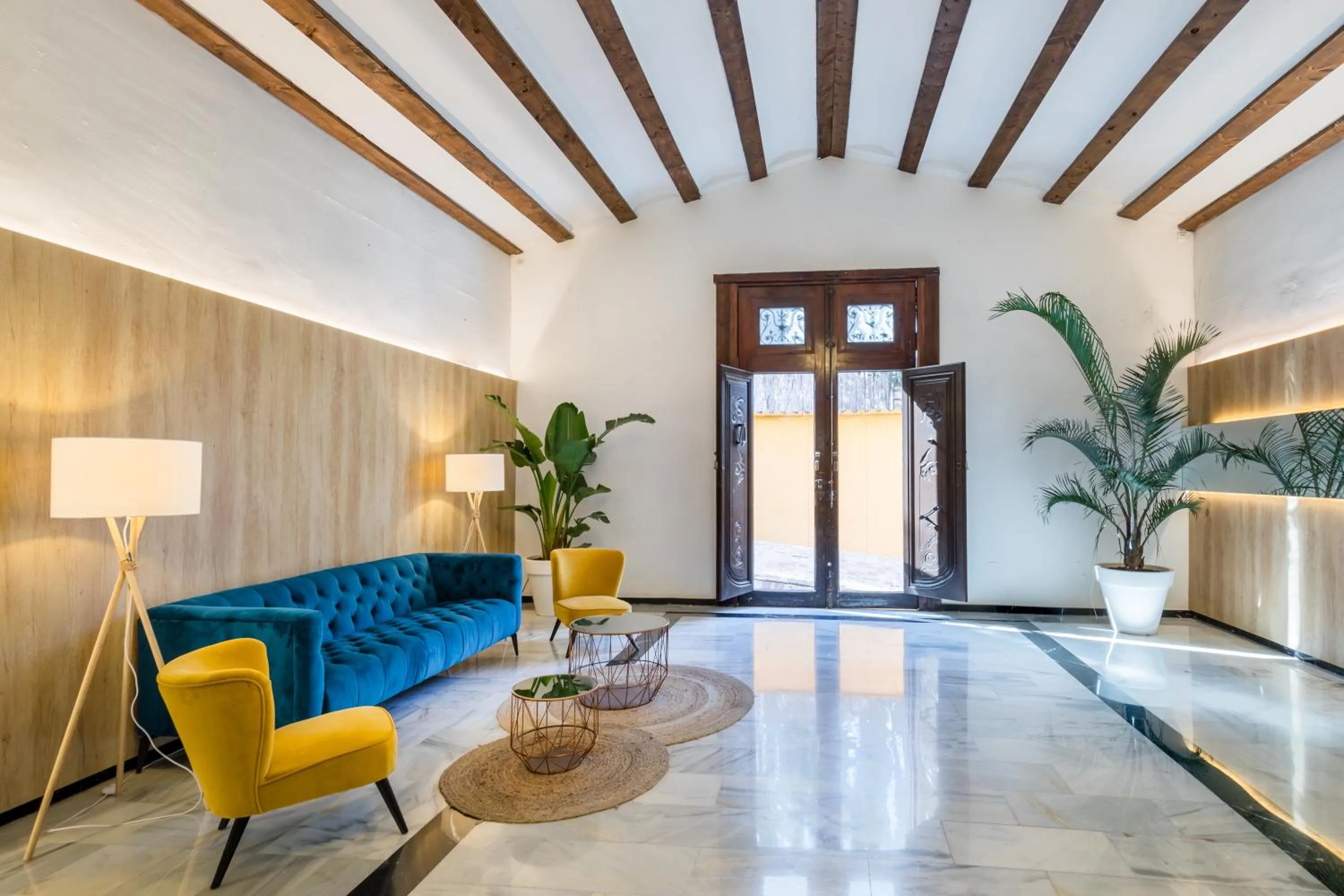 Seating area in Occidental Pueblo Acantilado
