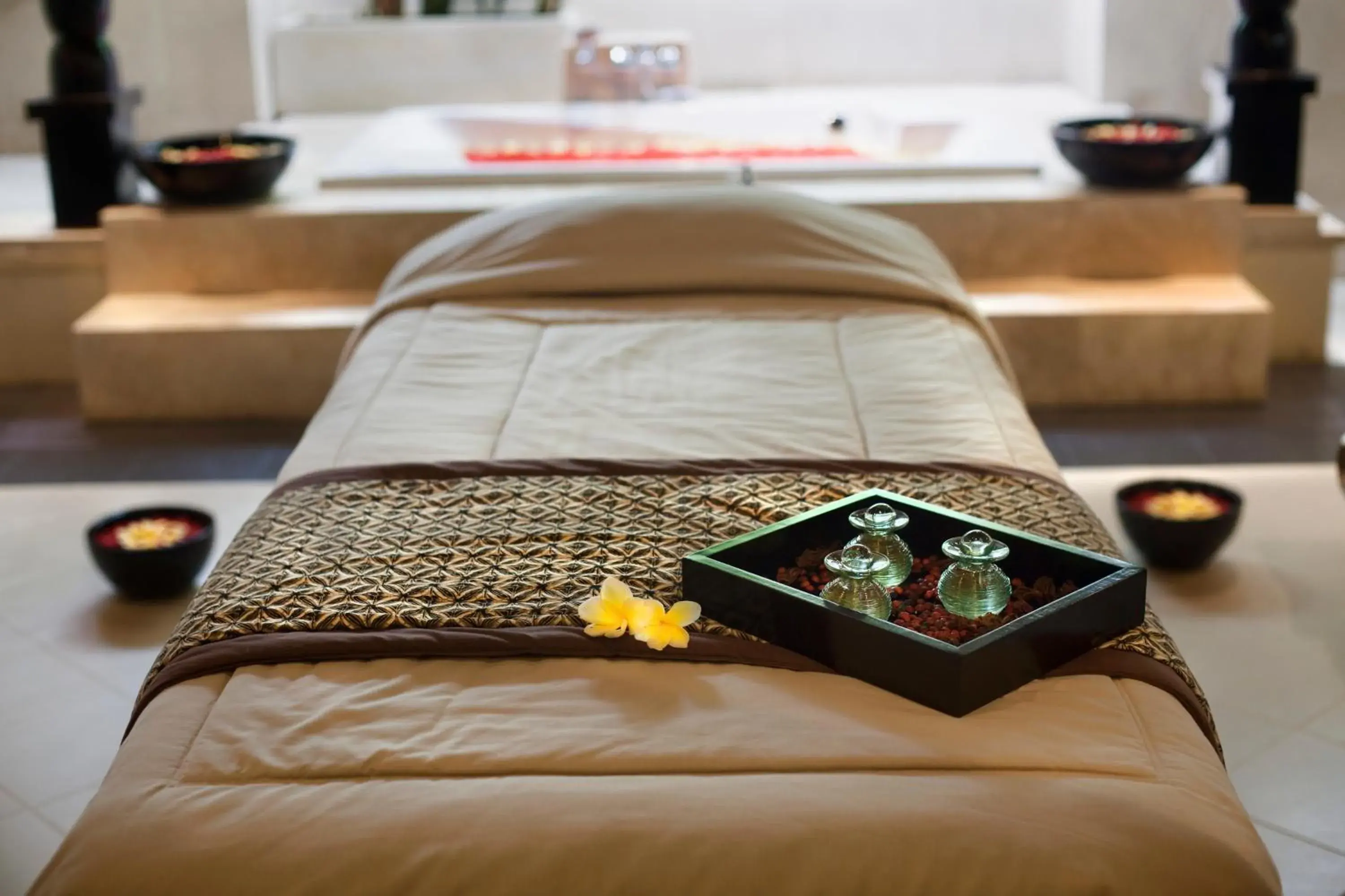 Spa and wellness centre/facilities, Bed in Puri Santrian Beach Resort And Spa Spa and wellness centre/facilities, Bed in Puri Santrian Beach Resort And Spa