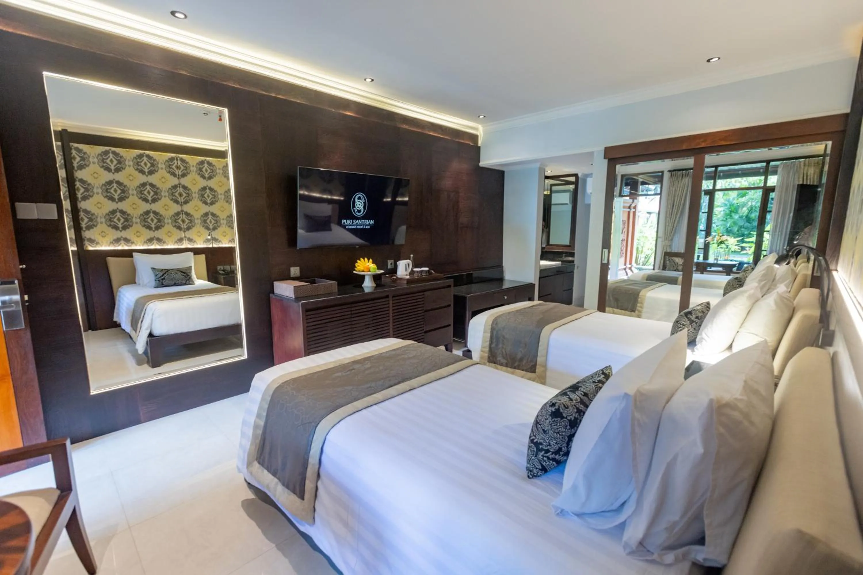 Bedroom, Bed in Puri Santrian Beach Resort And Spa