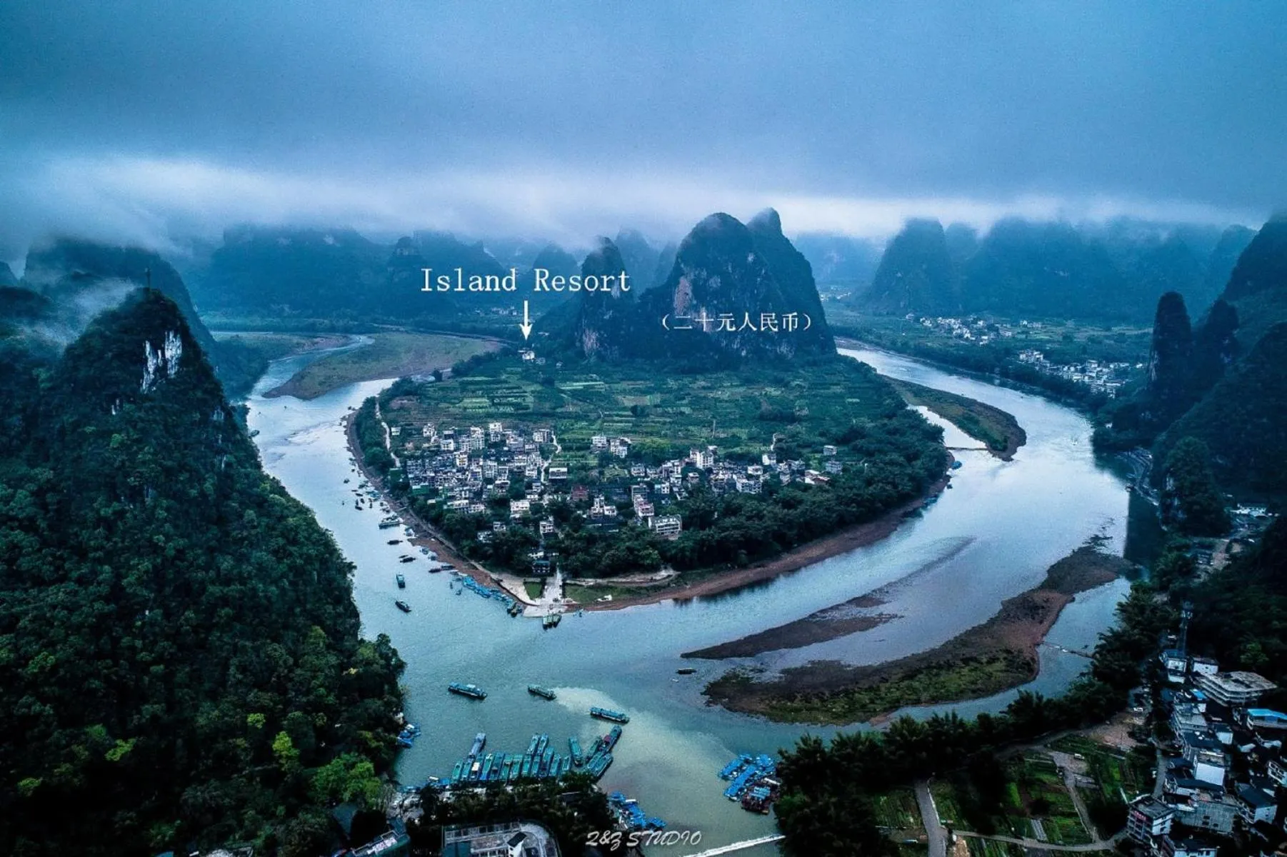 Yangshuo Lijiang Island Riverside Resort -Free pick up service and local guide walking along the river
