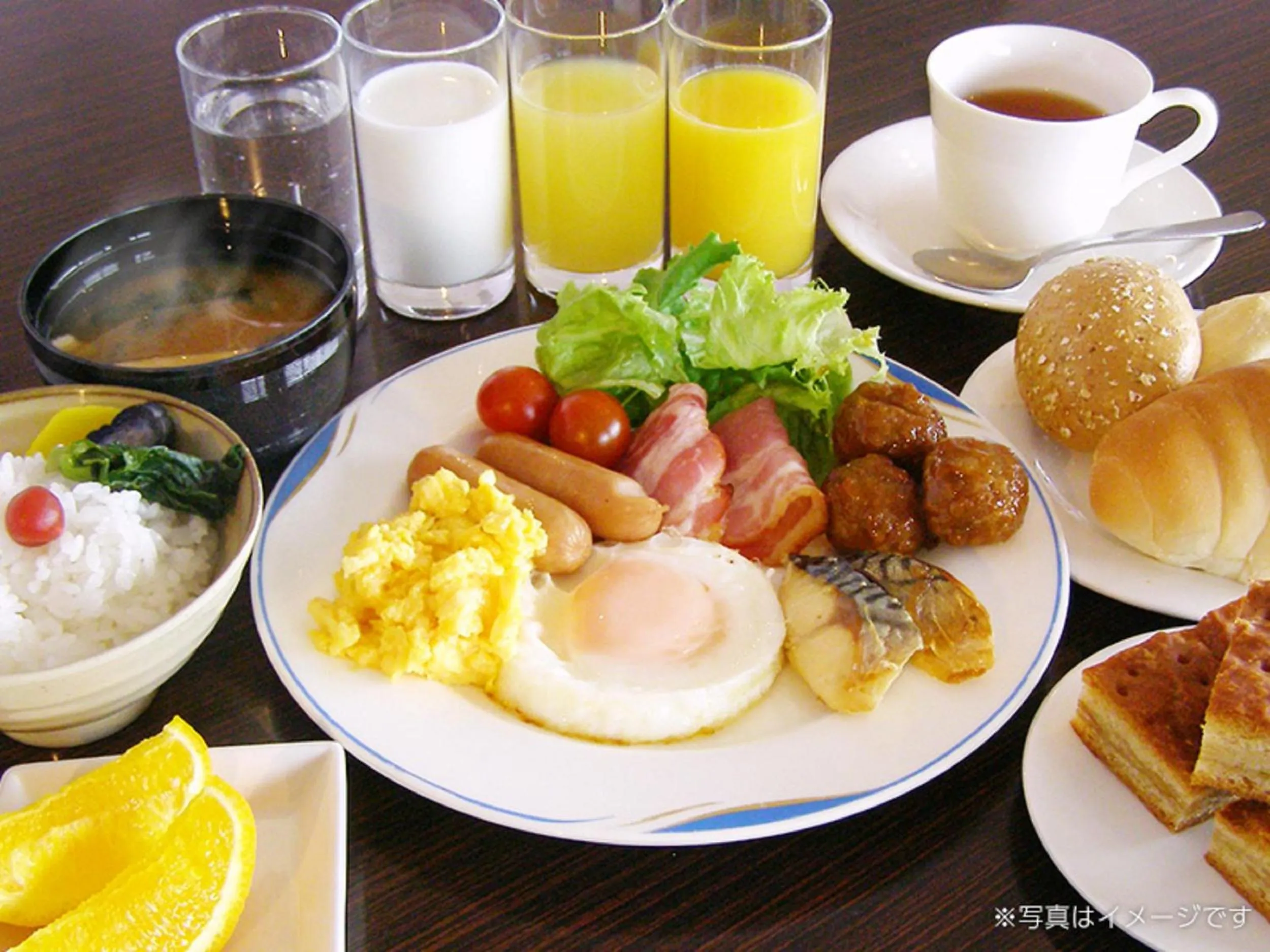 Buffet breakfast in Hotel Crown Hills Kitami