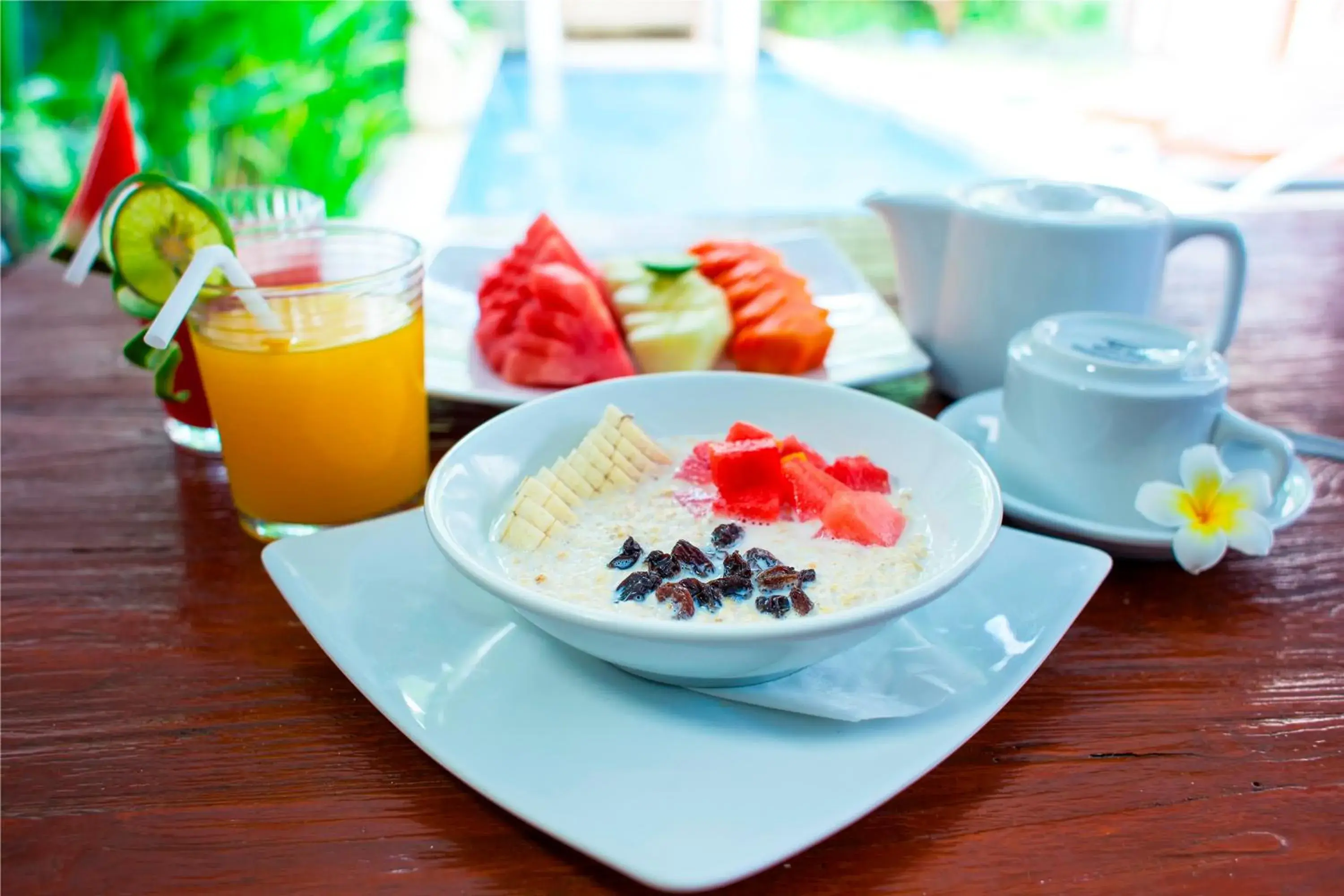 Continental breakfast in Abi Bali Resort and Villa Continental breakfast in Abi Bali Resort and Villa