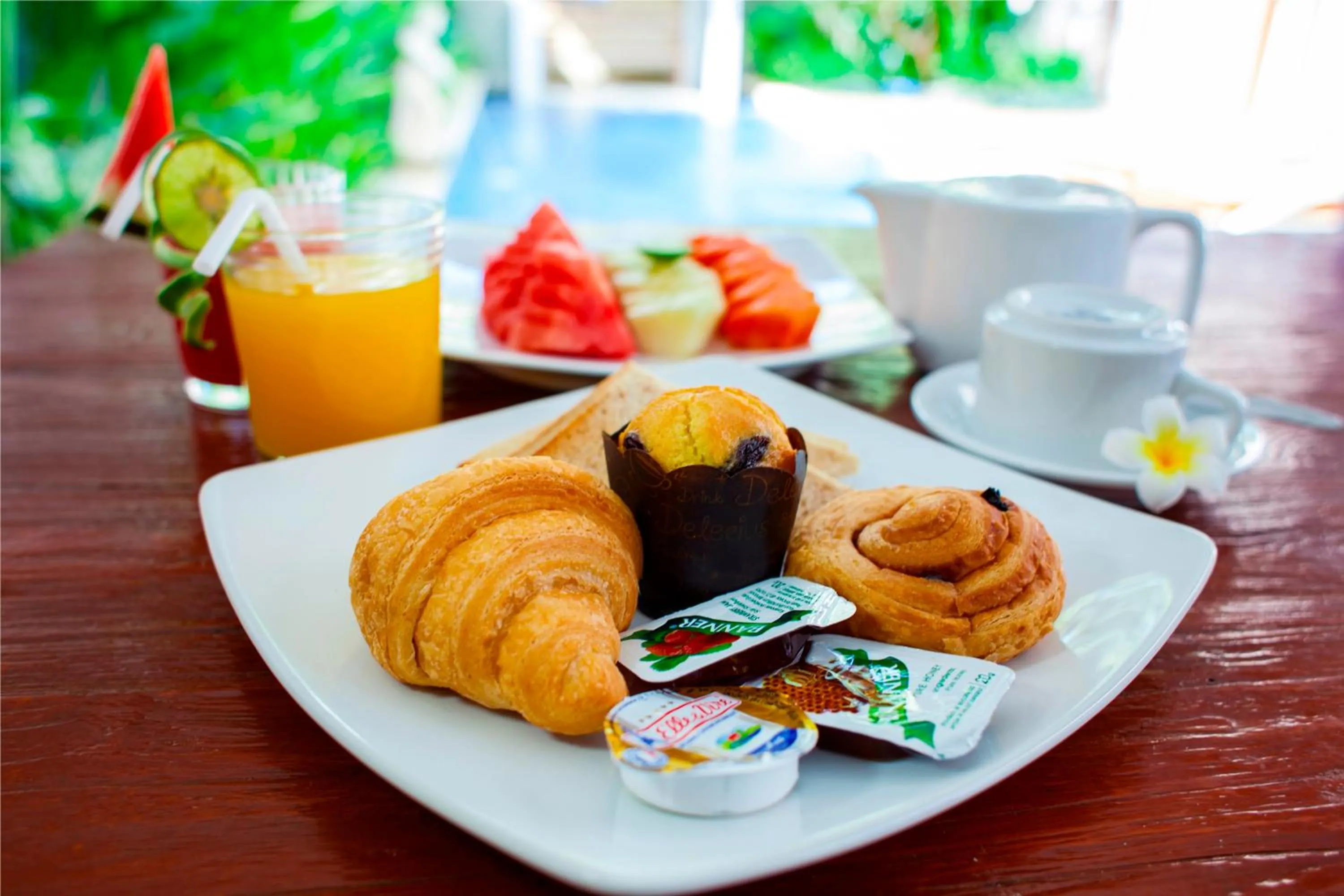 Continental breakfast in Abi Bali Resort and Villa