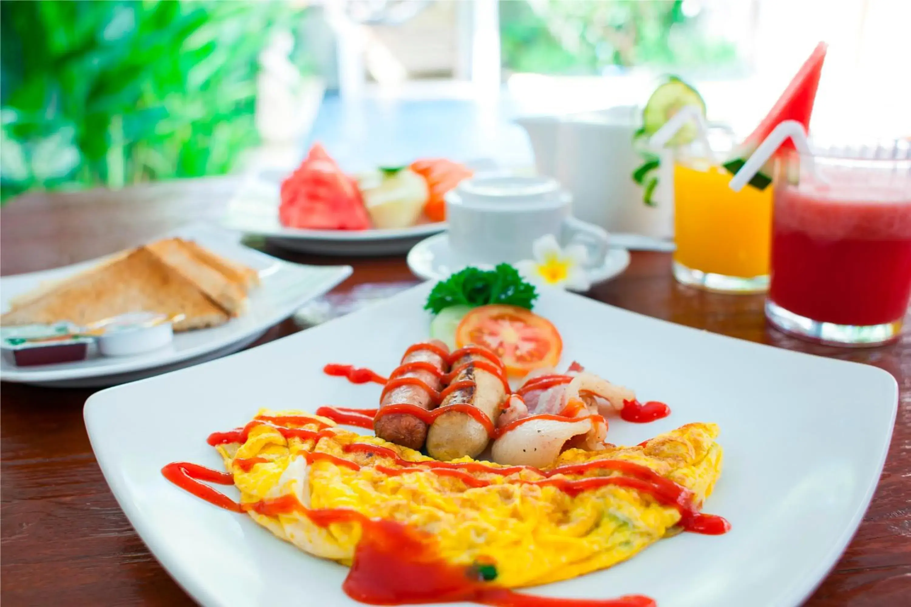 Continental breakfast in Abi Bali Resort and Villa Continental breakfast in Abi Bali Resort and Villa