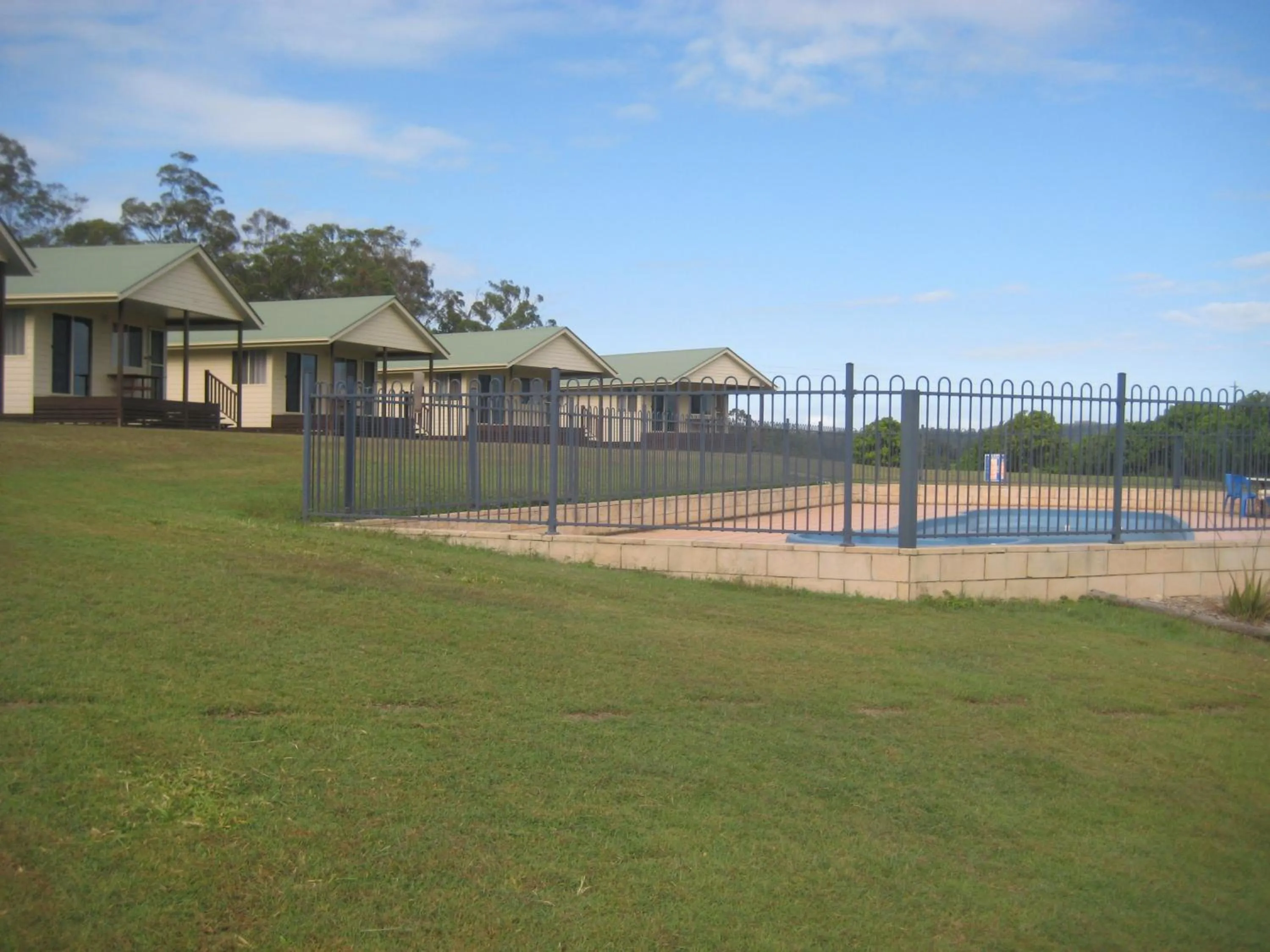 Pool view in Lake Barra Cottages