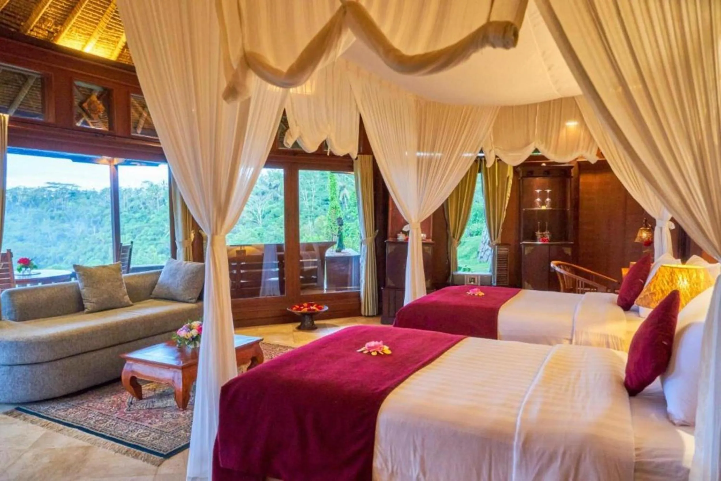 Bed in Bagus Jati Health & Wellbeing Retreat