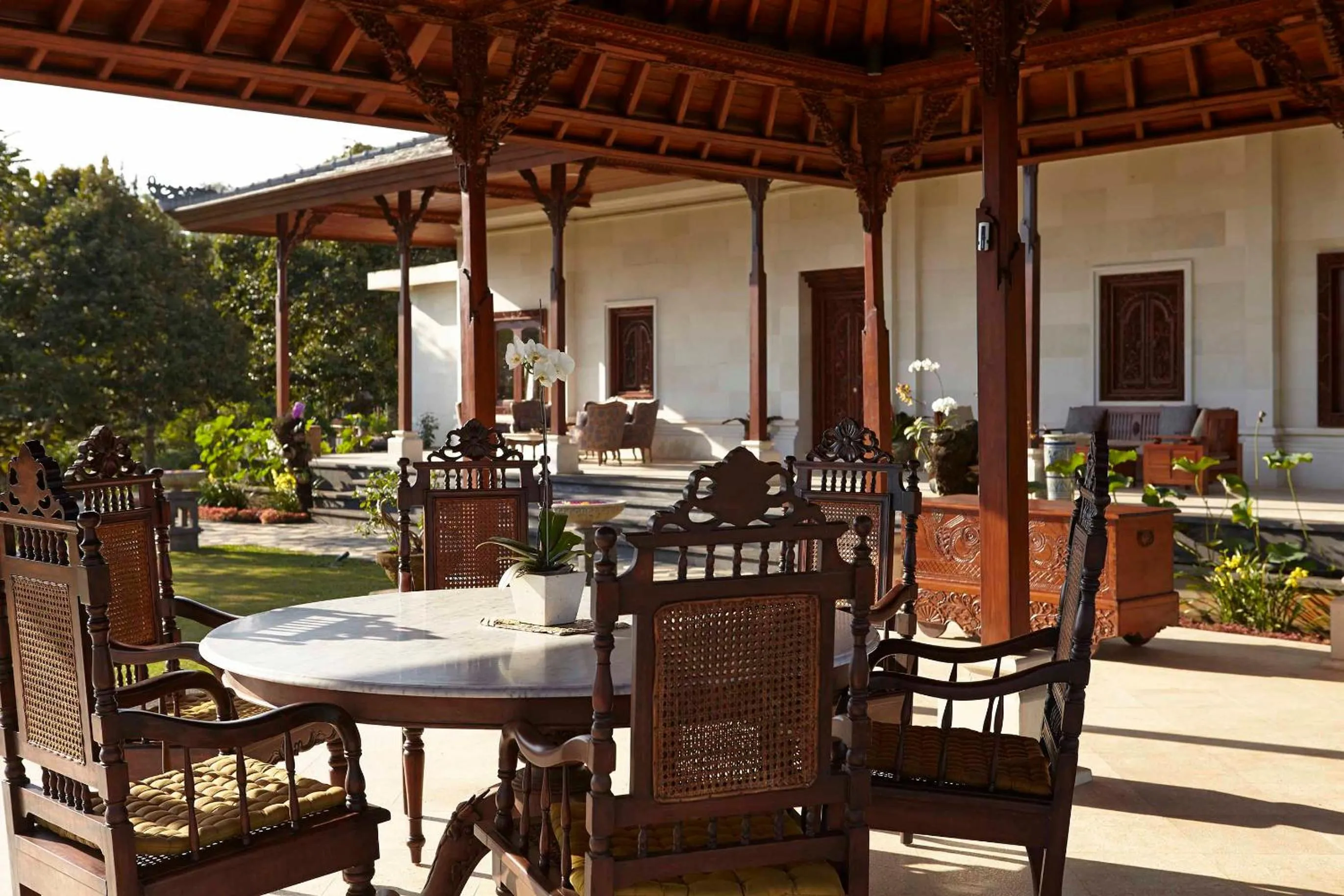 Seating area in Bagus Jati Health & Wellbeing Retreat