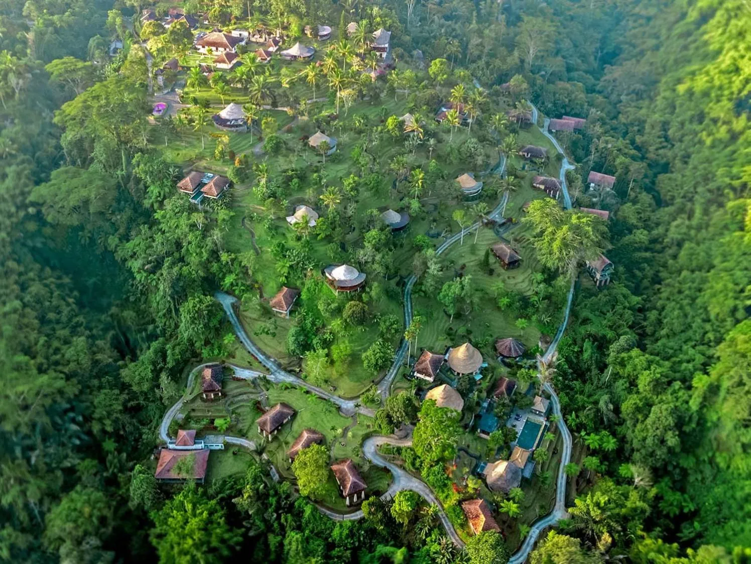 Bird's eye view in Bagus Jati Health & Wellbeing Retreat