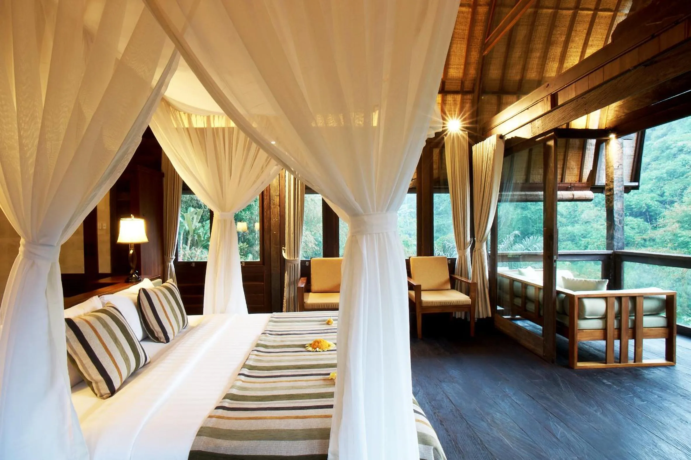 Balcony/Terrace, Bed in Bagus Jati Health & Wellbeing Retreat