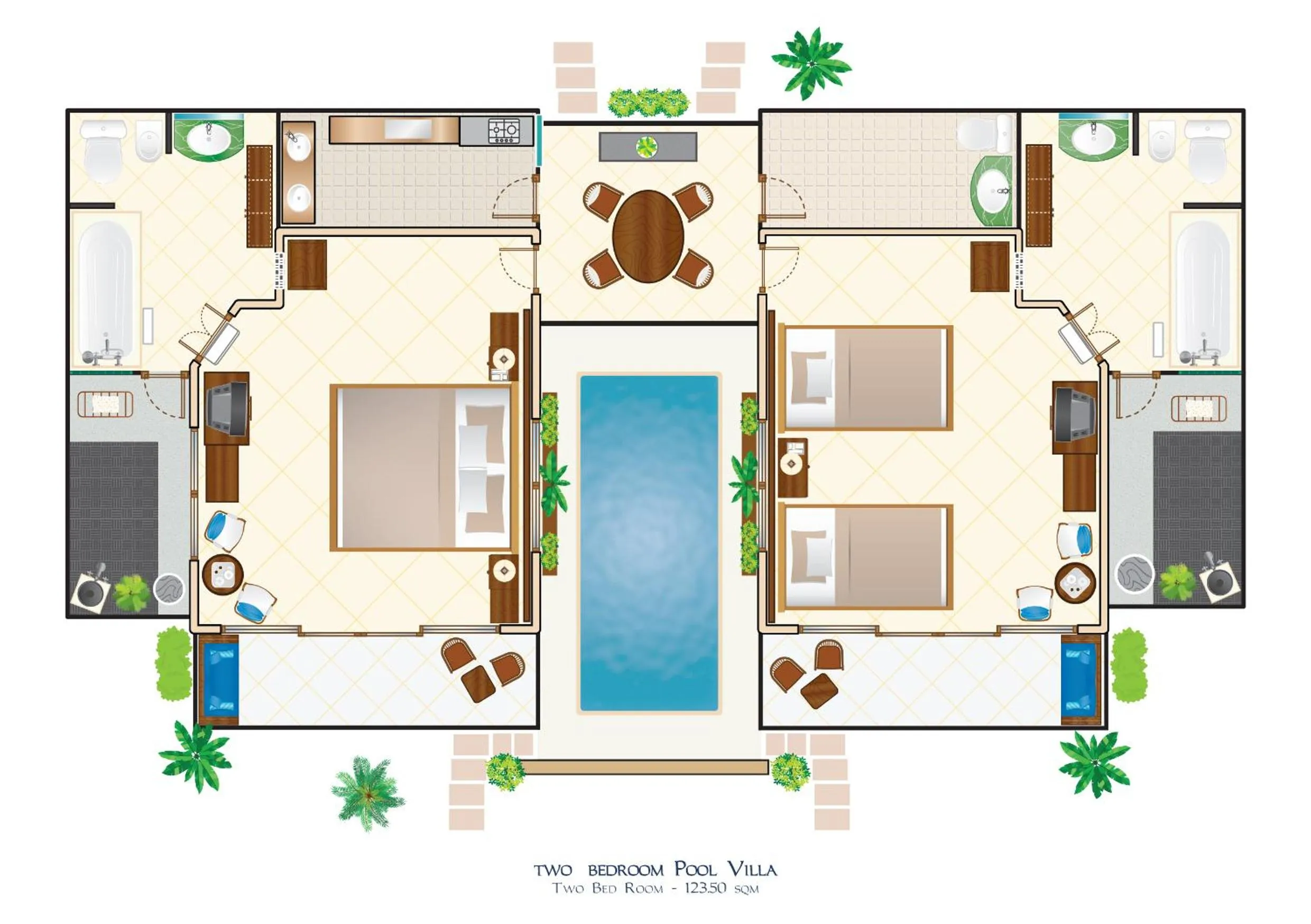Floor plan in Puri Bagus Lovina