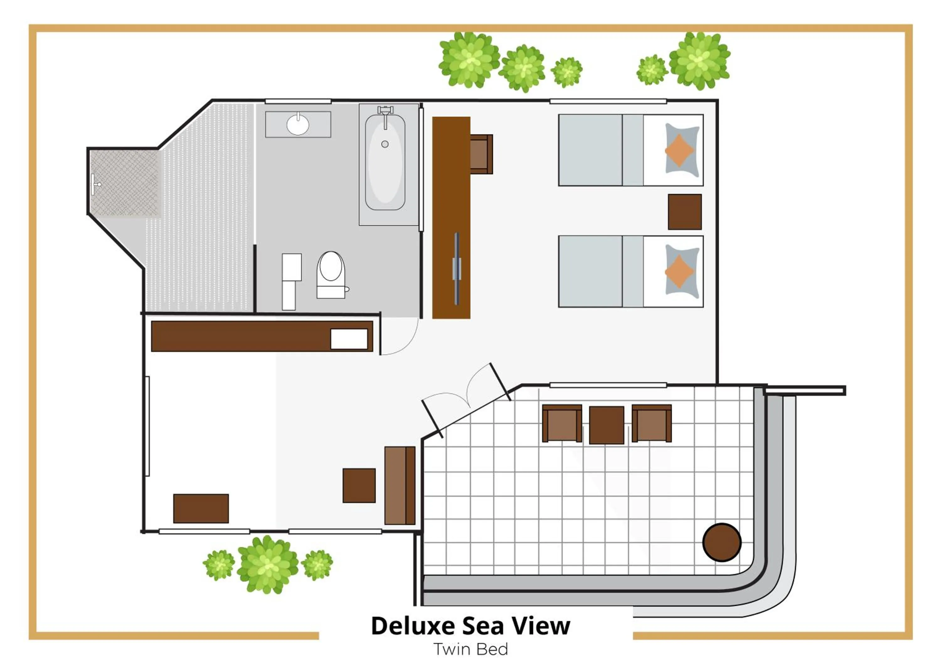 Floor plan in Puri Bagus Candidasa