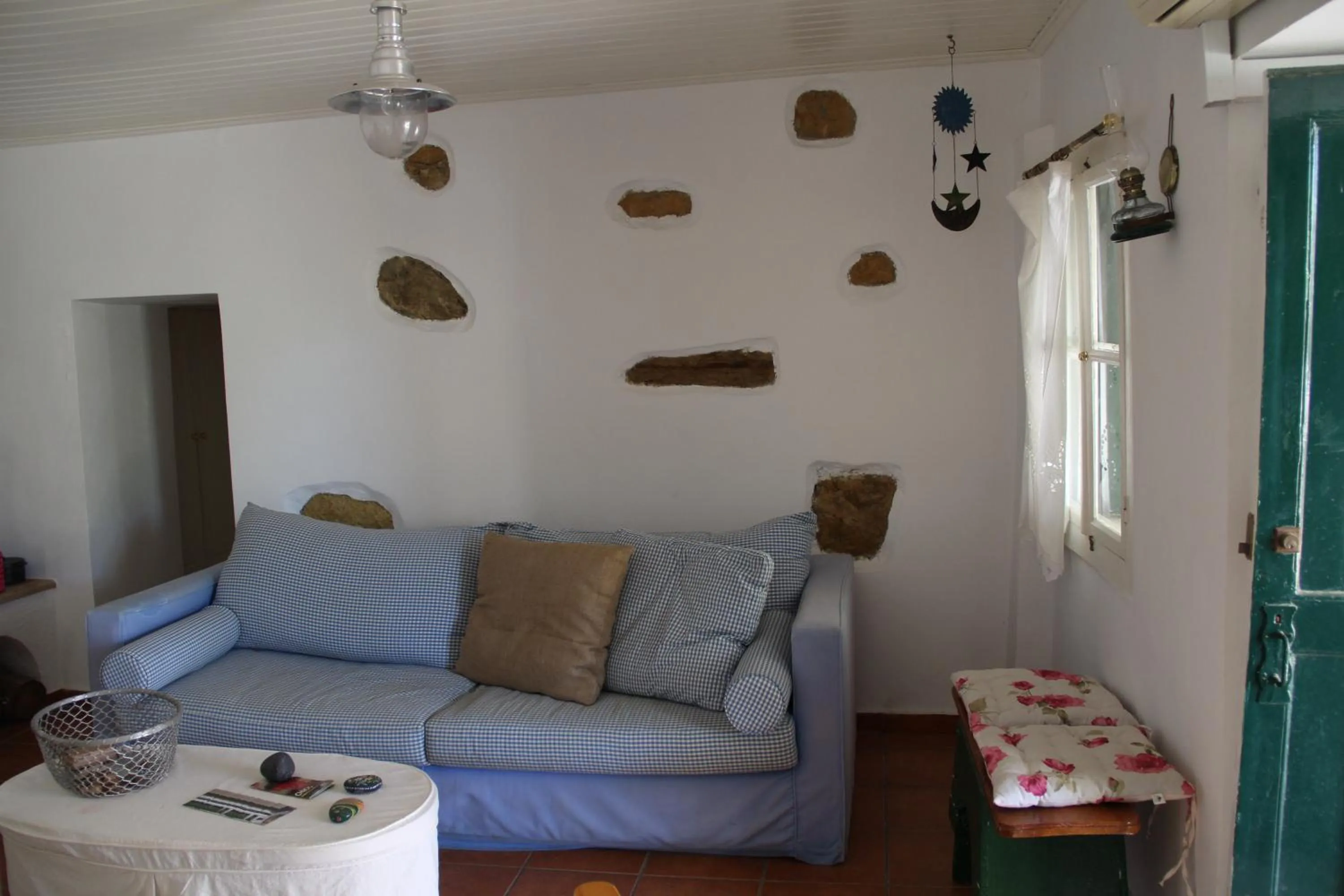 Living room in Chios Stone House