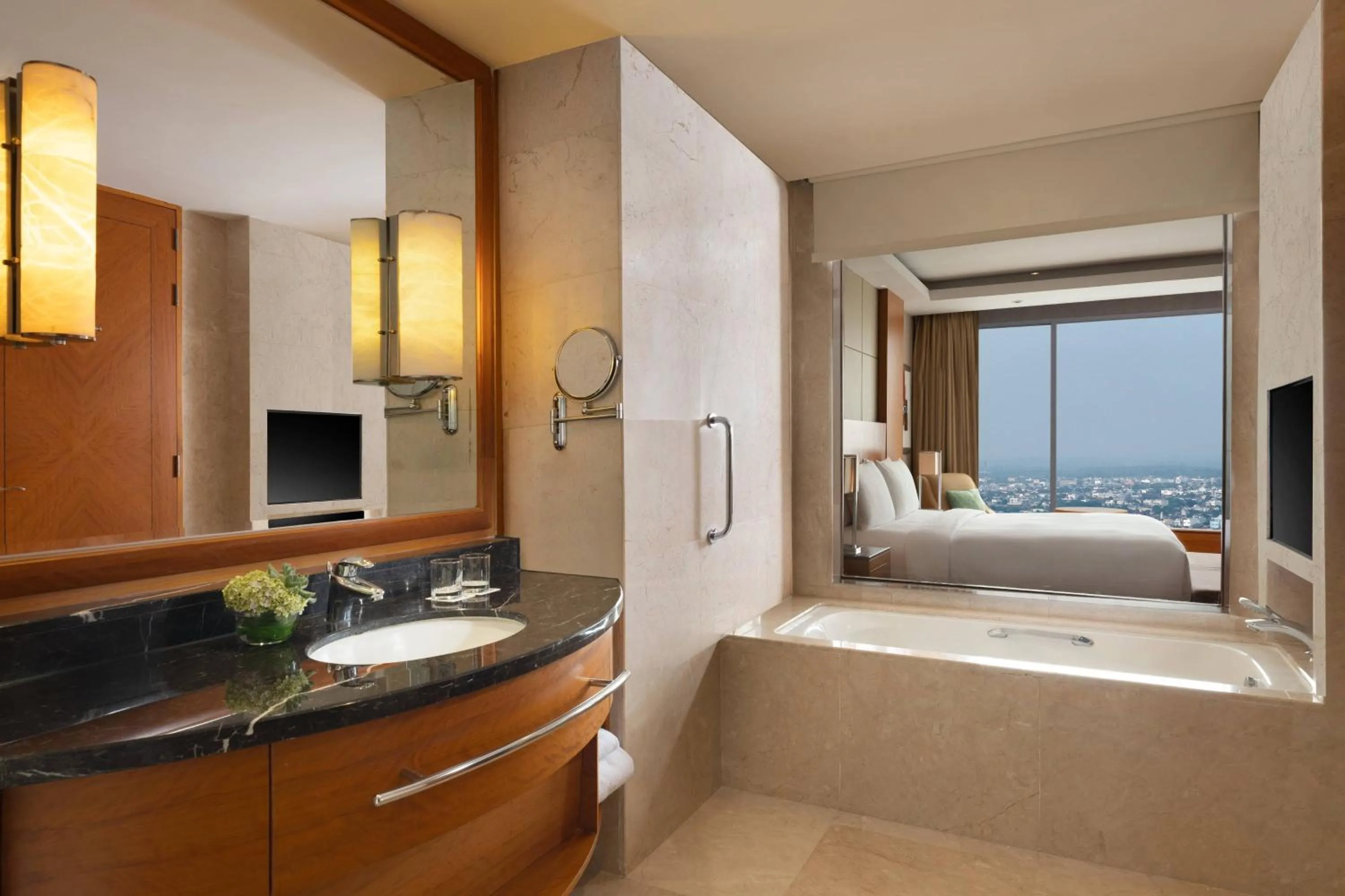 Bathroom, Bed in JW Marriott Hotel Medan