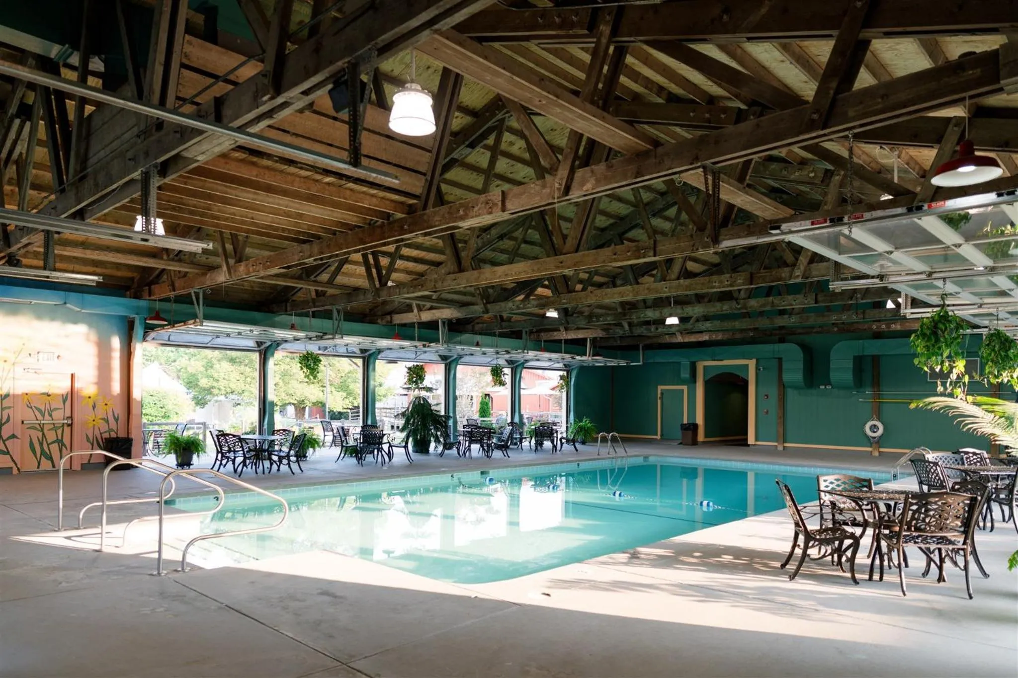 Pool view in Brown County Inn