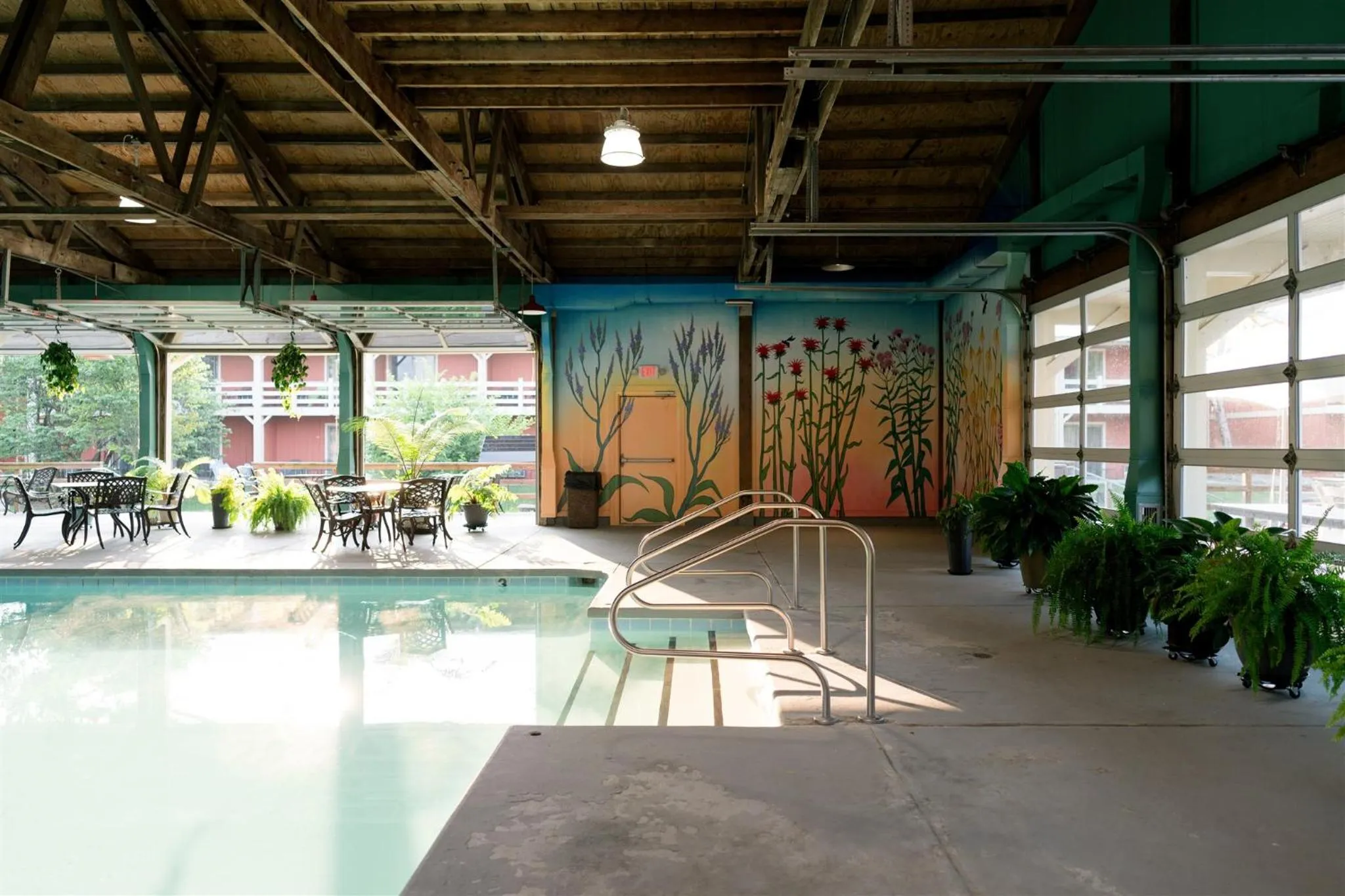 Pool view in Brown County Inn