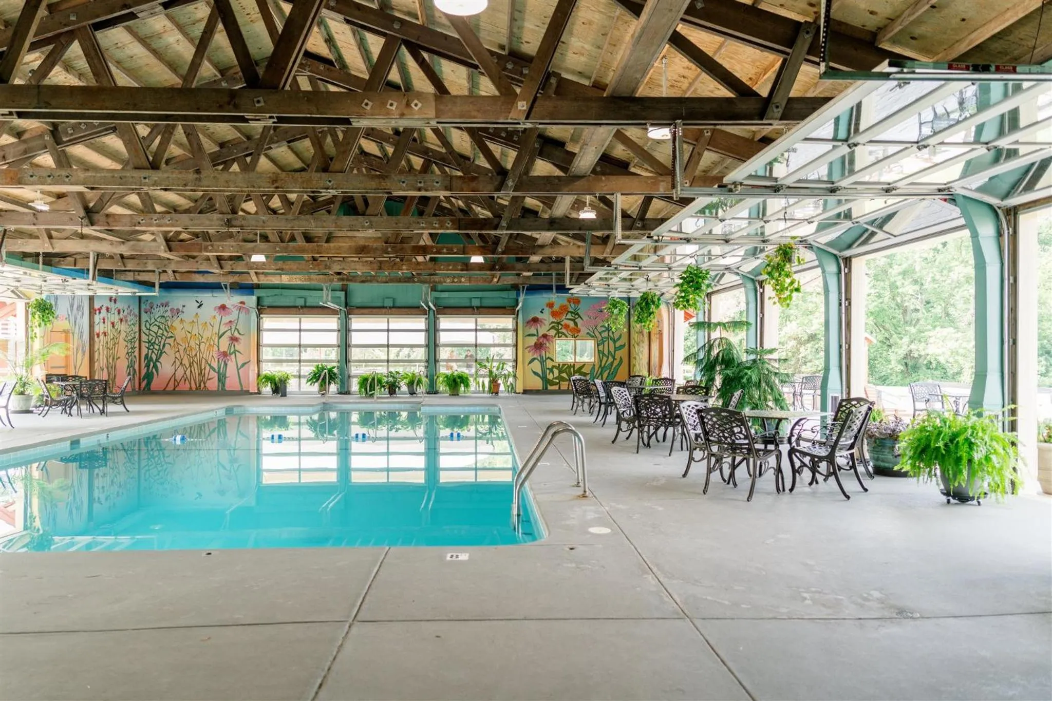 Pool view in Brown County Inn