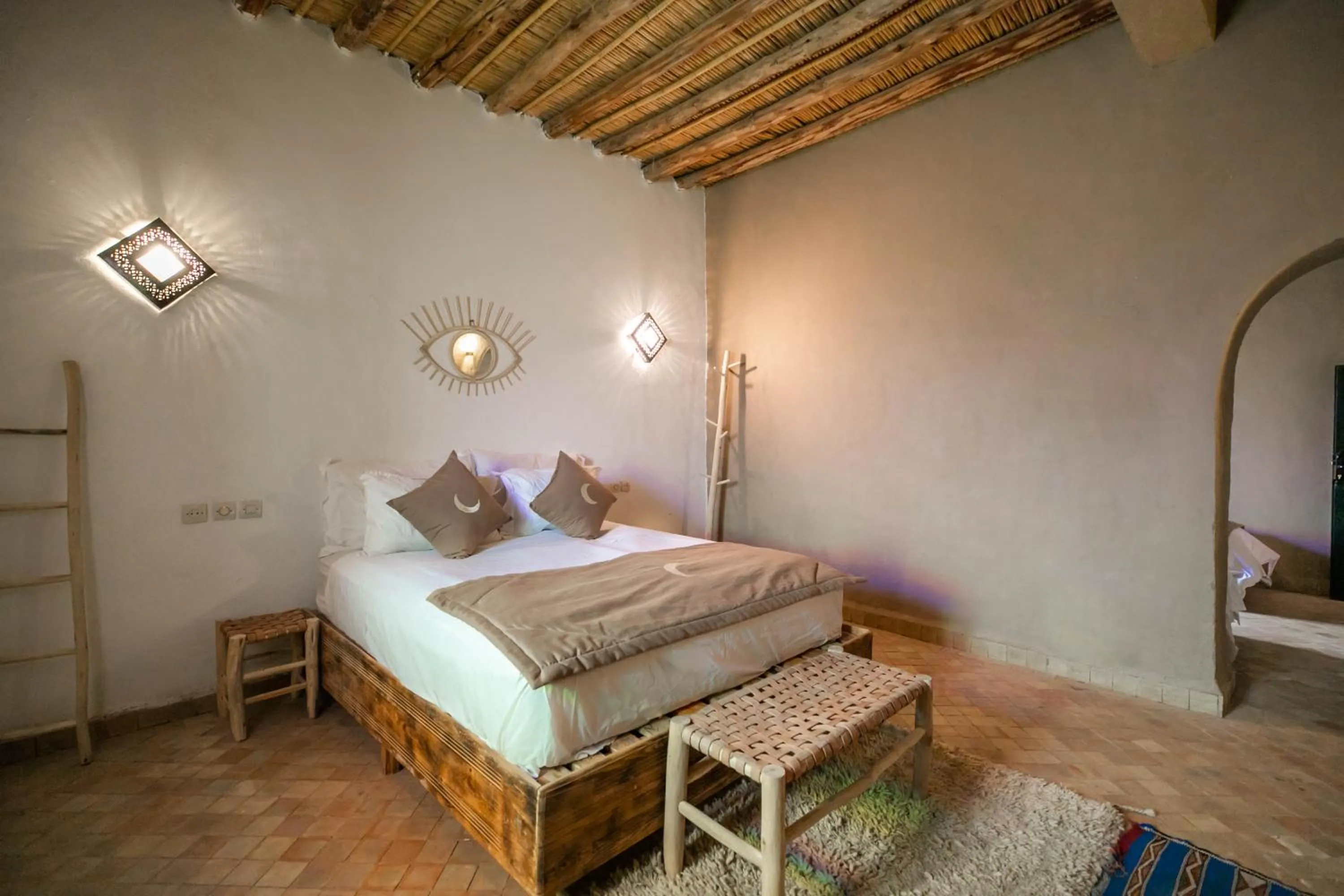 Bed in Riad Kasbah Aiour