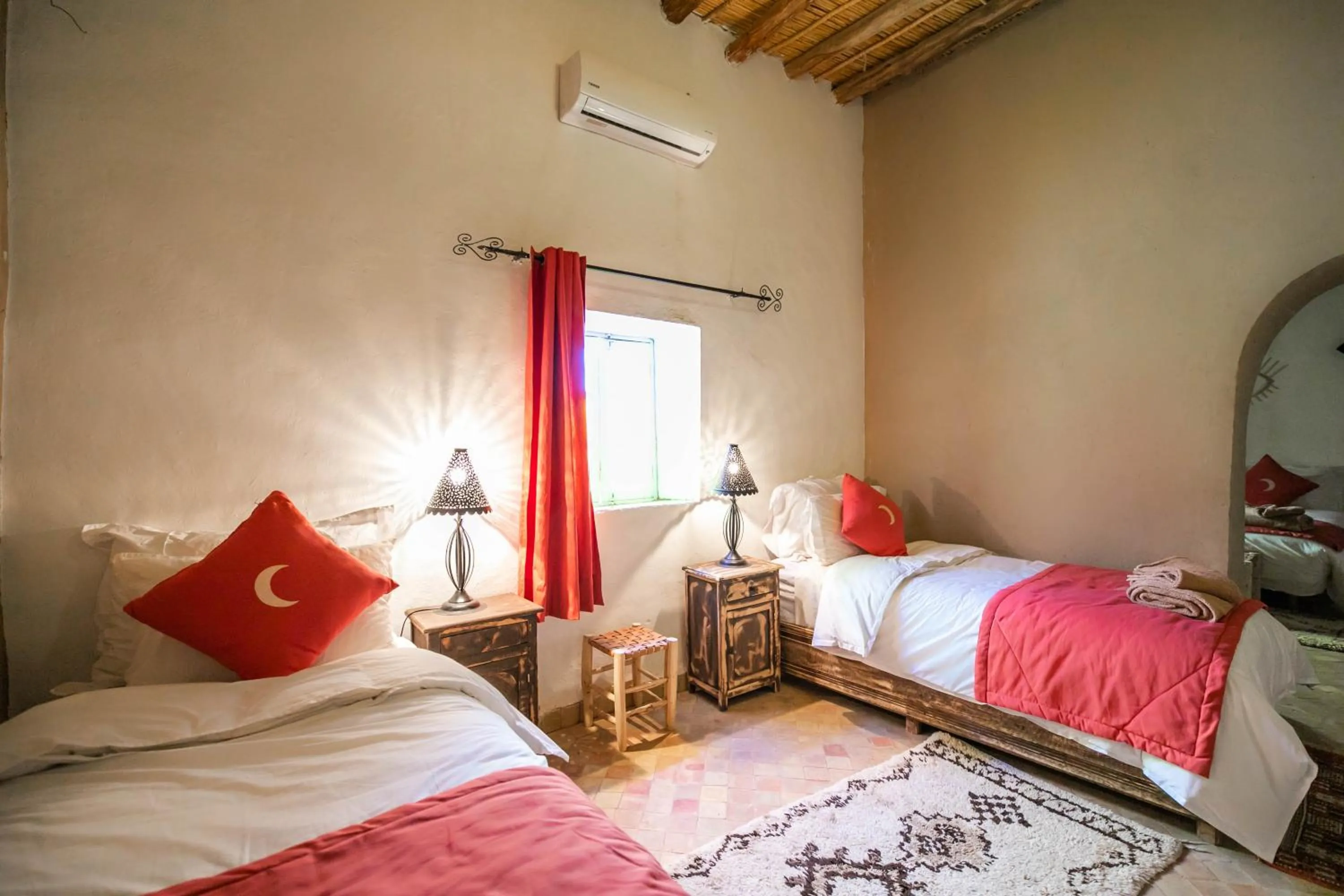 Bed in Riad Kasbah Aiour