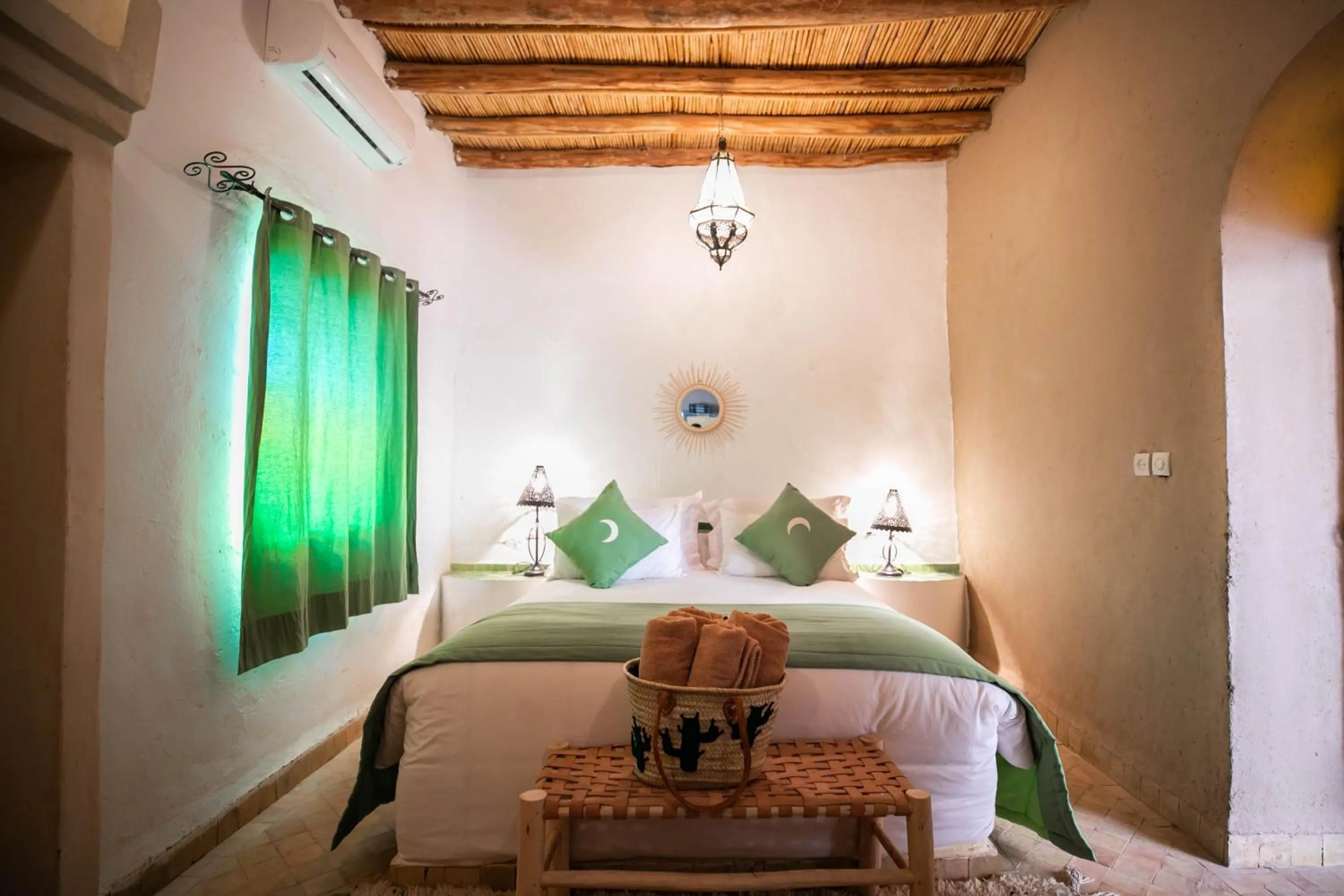 Bed in Riad Kasbah Aiour