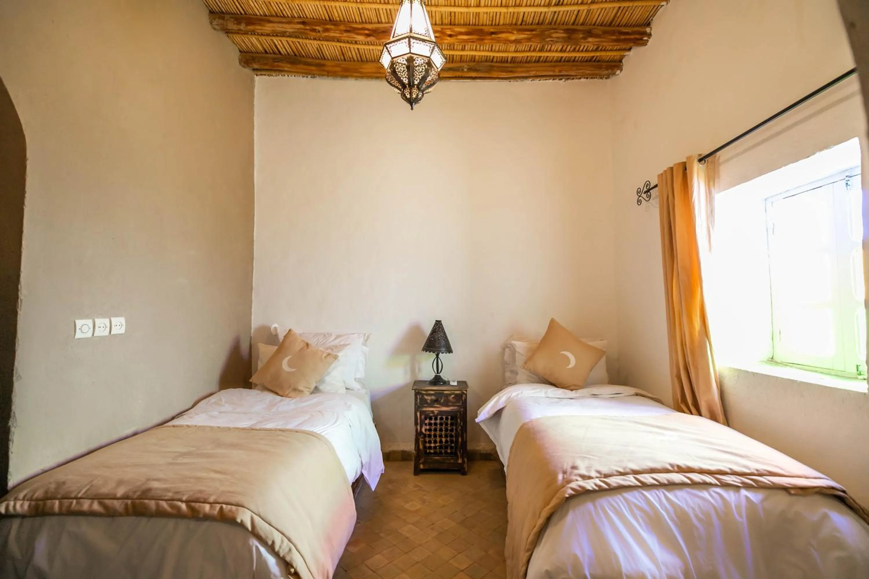 Bed in Riad Kasbah Aiour