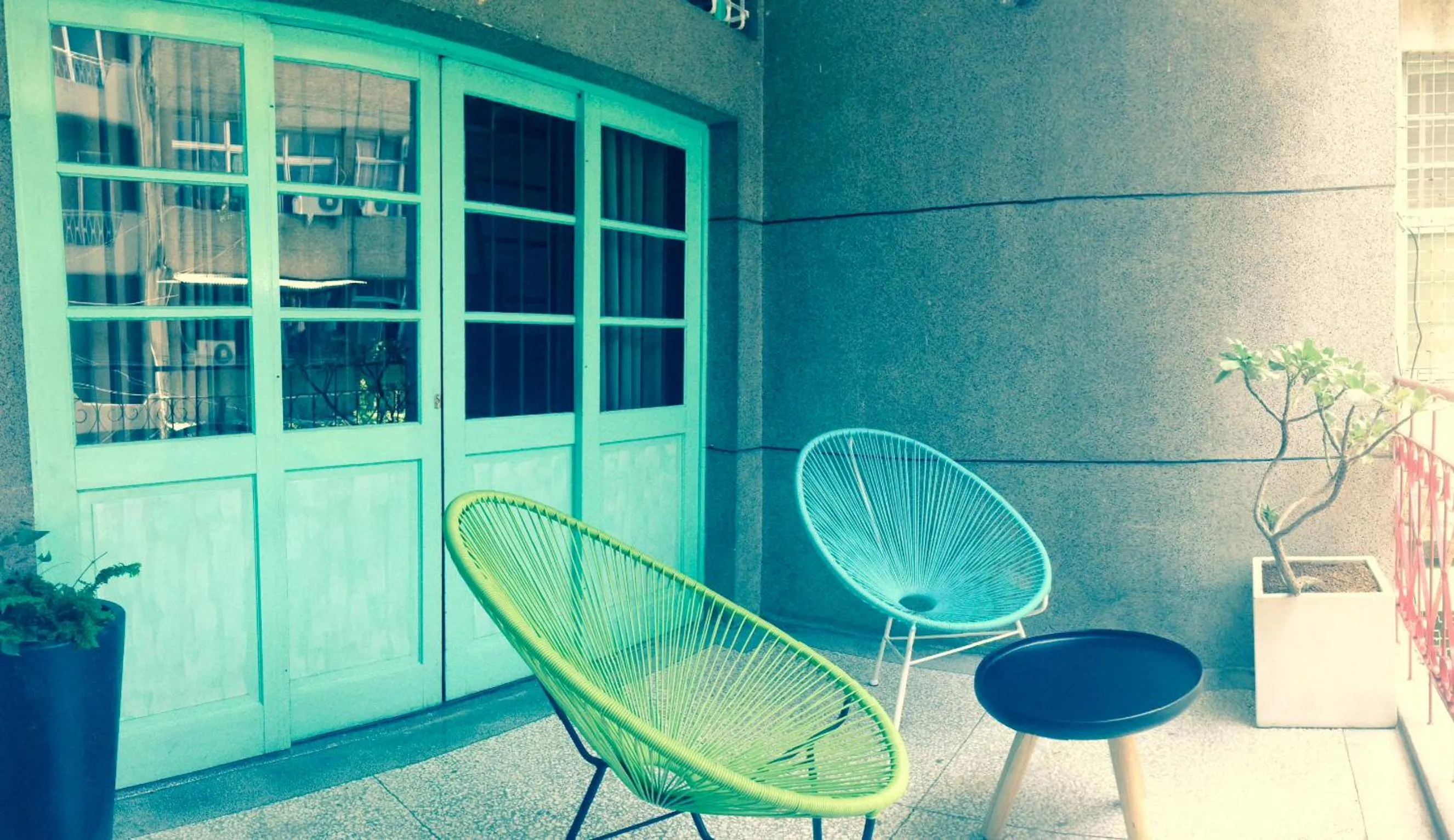 Balcony/Terrace in With Inn Hostel