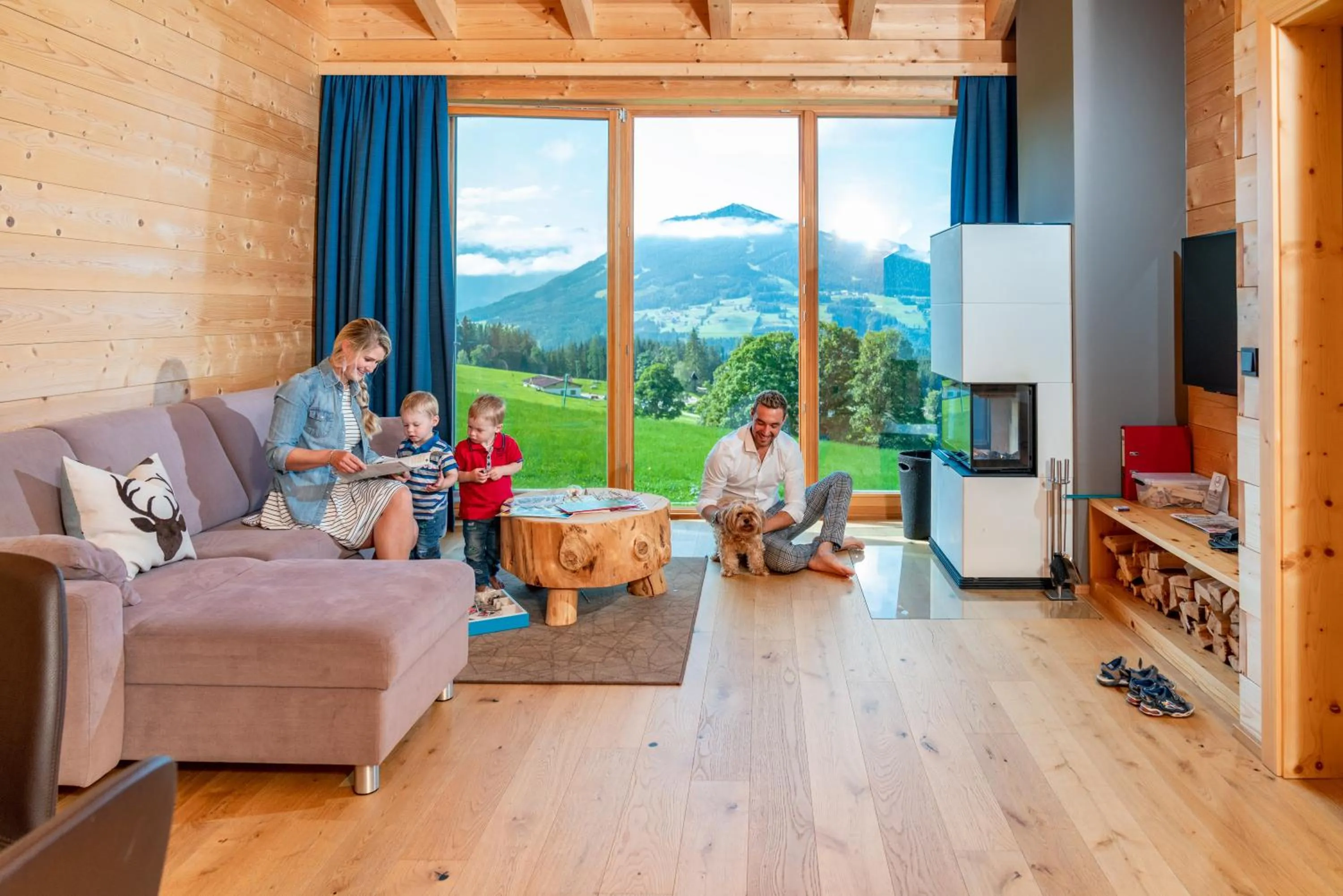 Living room in Rittis Alpin Chalets Dachstein