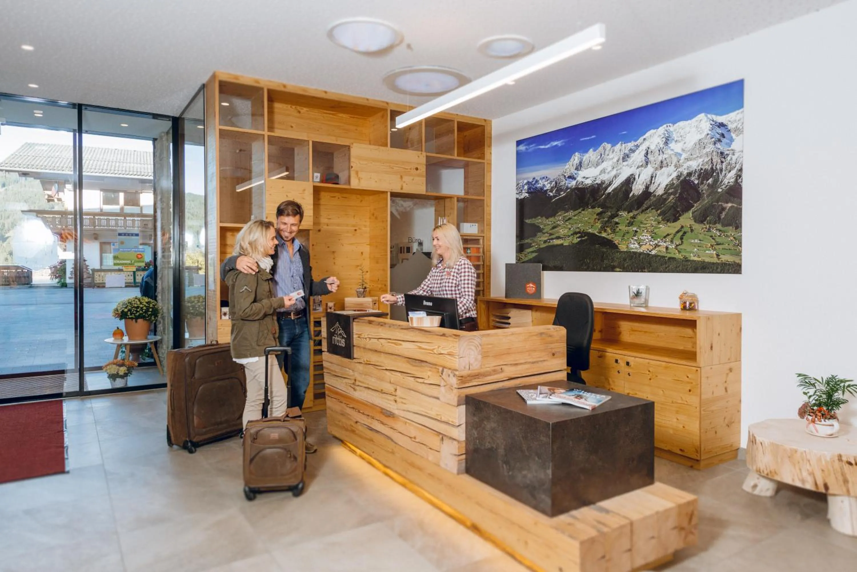 Lobby or reception in Rittis Alpin Chalets Dachstein