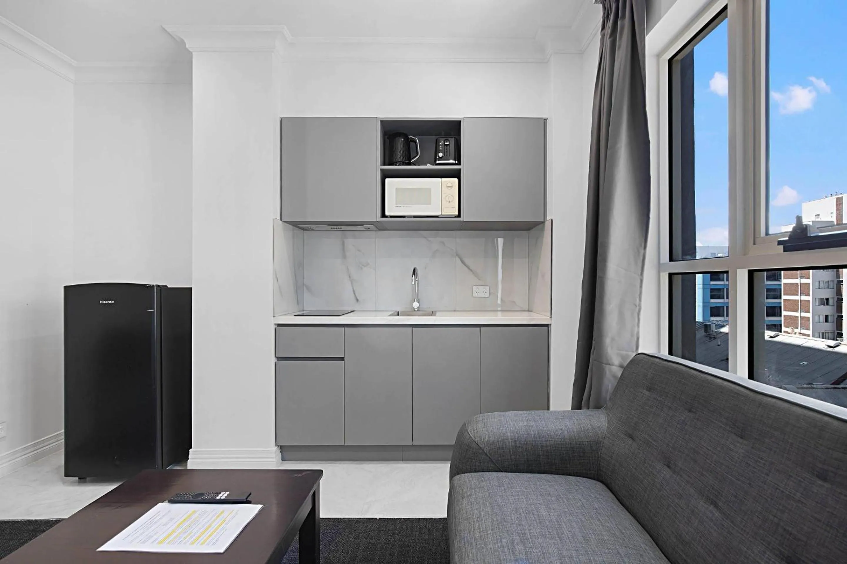 Bedroom in Comfort Apartments Melbourne Central