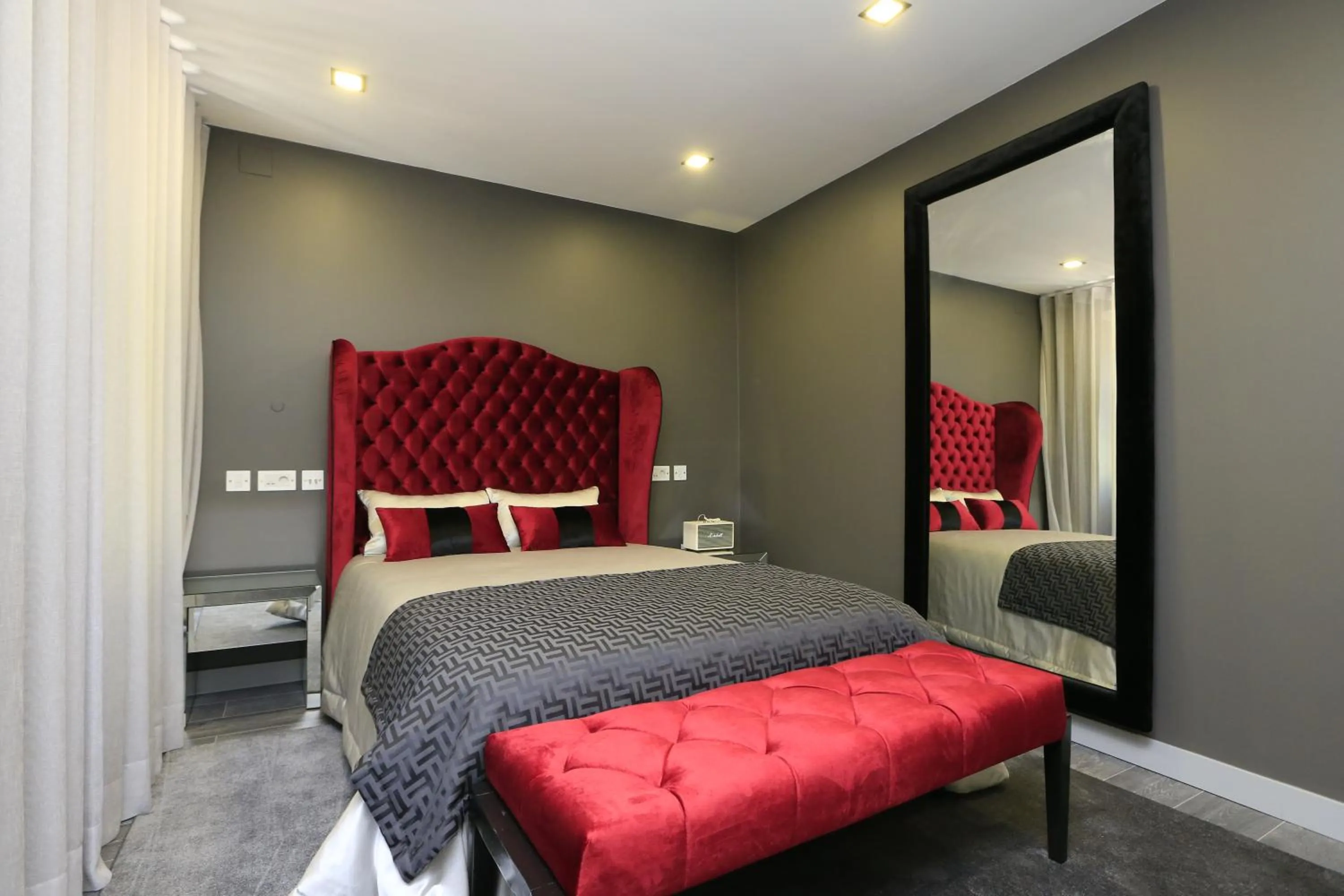 Bedroom, Bed in Charm Flats