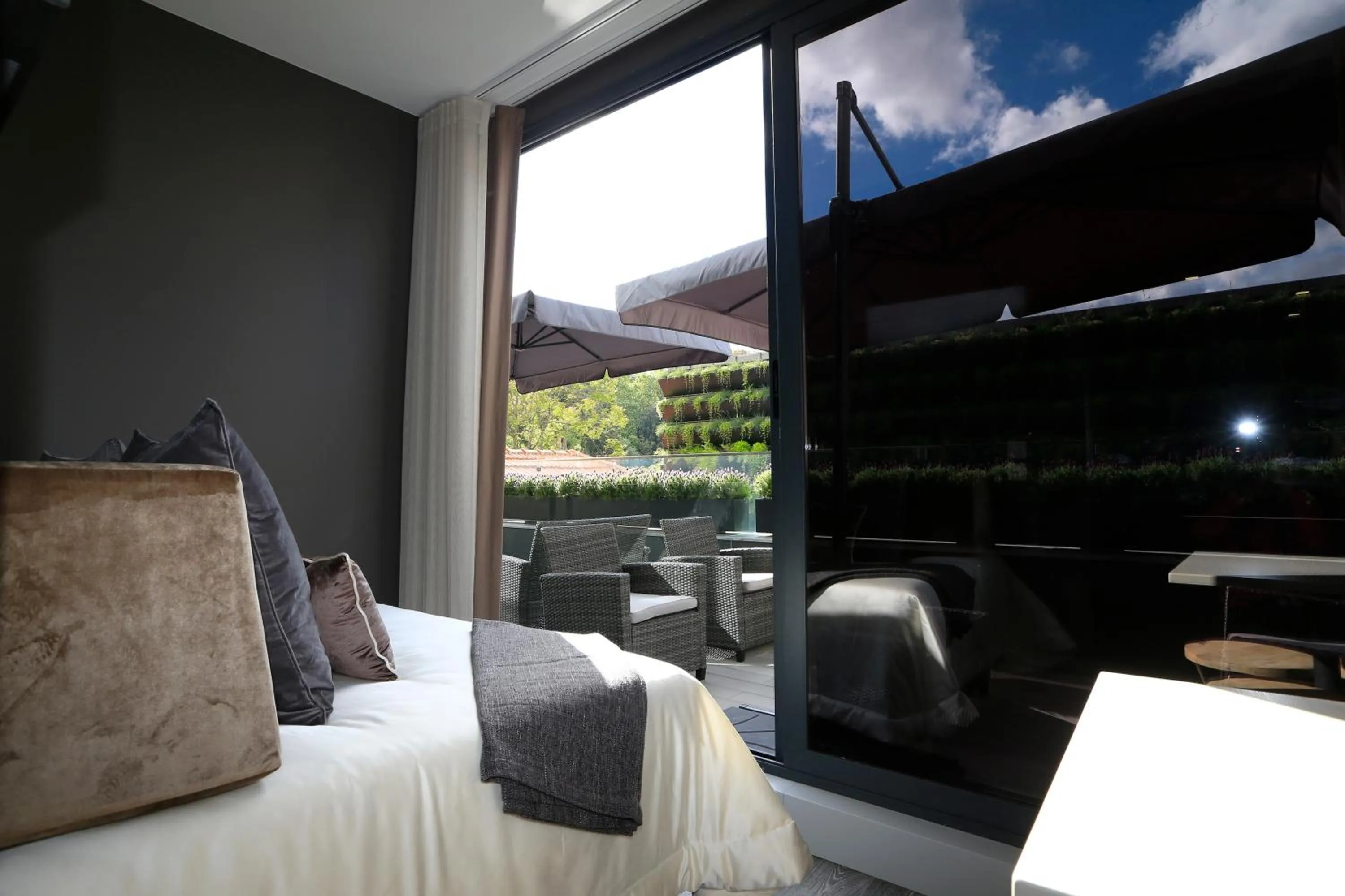 Patio, Bed in Charm Flats