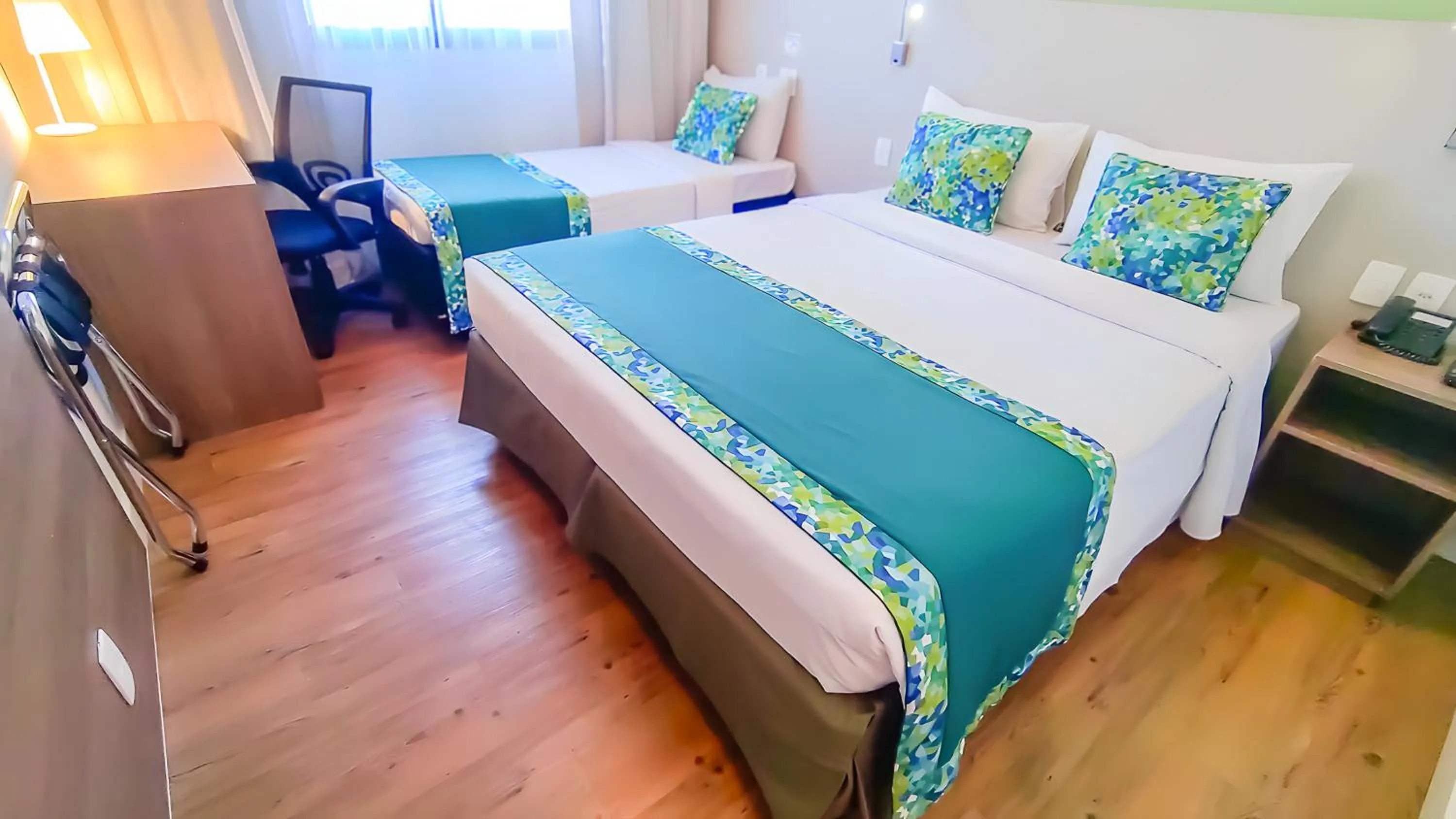 Bed in Blue Tree Towers Valinhos