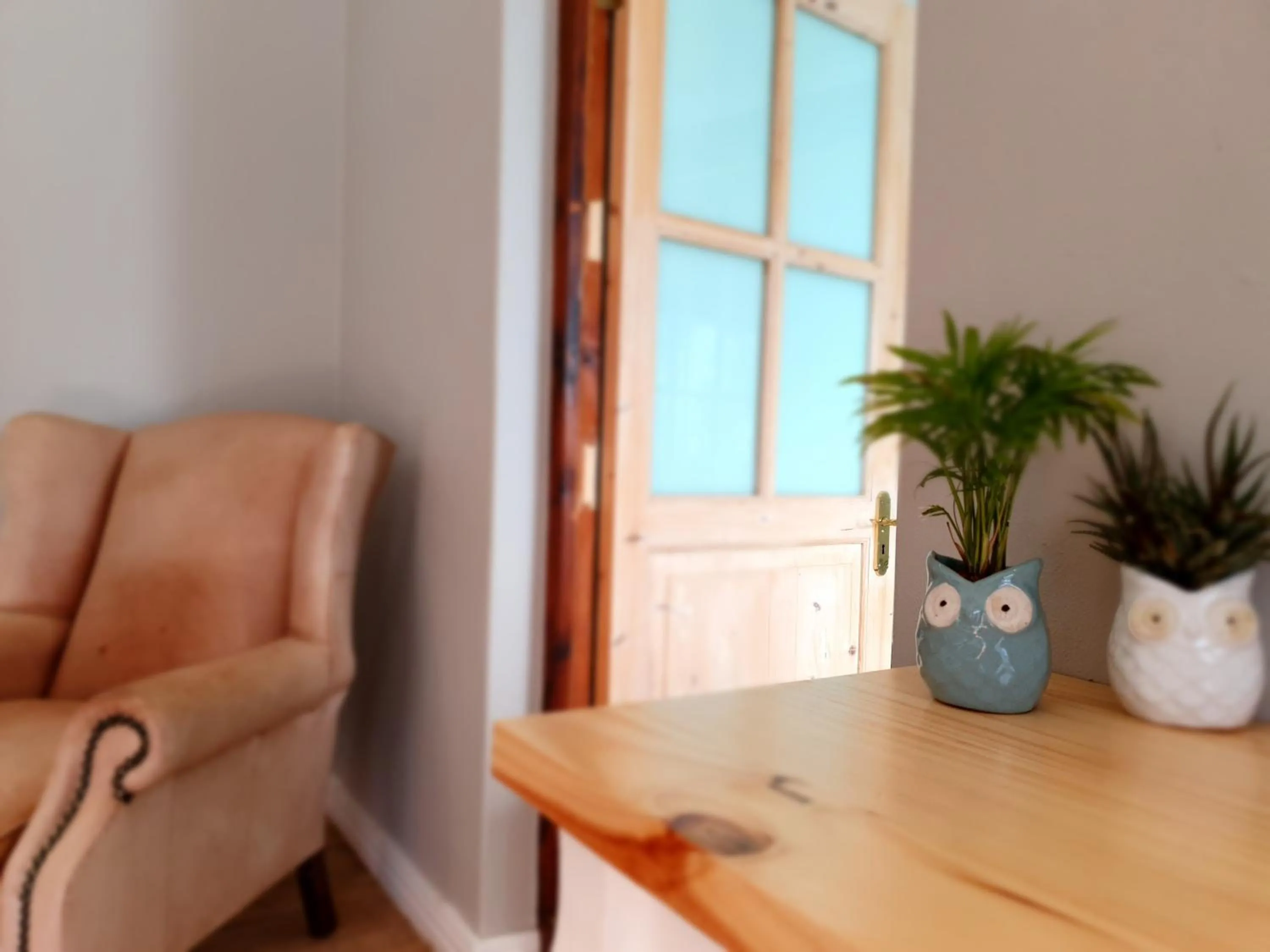 Seating area in Two Fat Owls Guesthouse