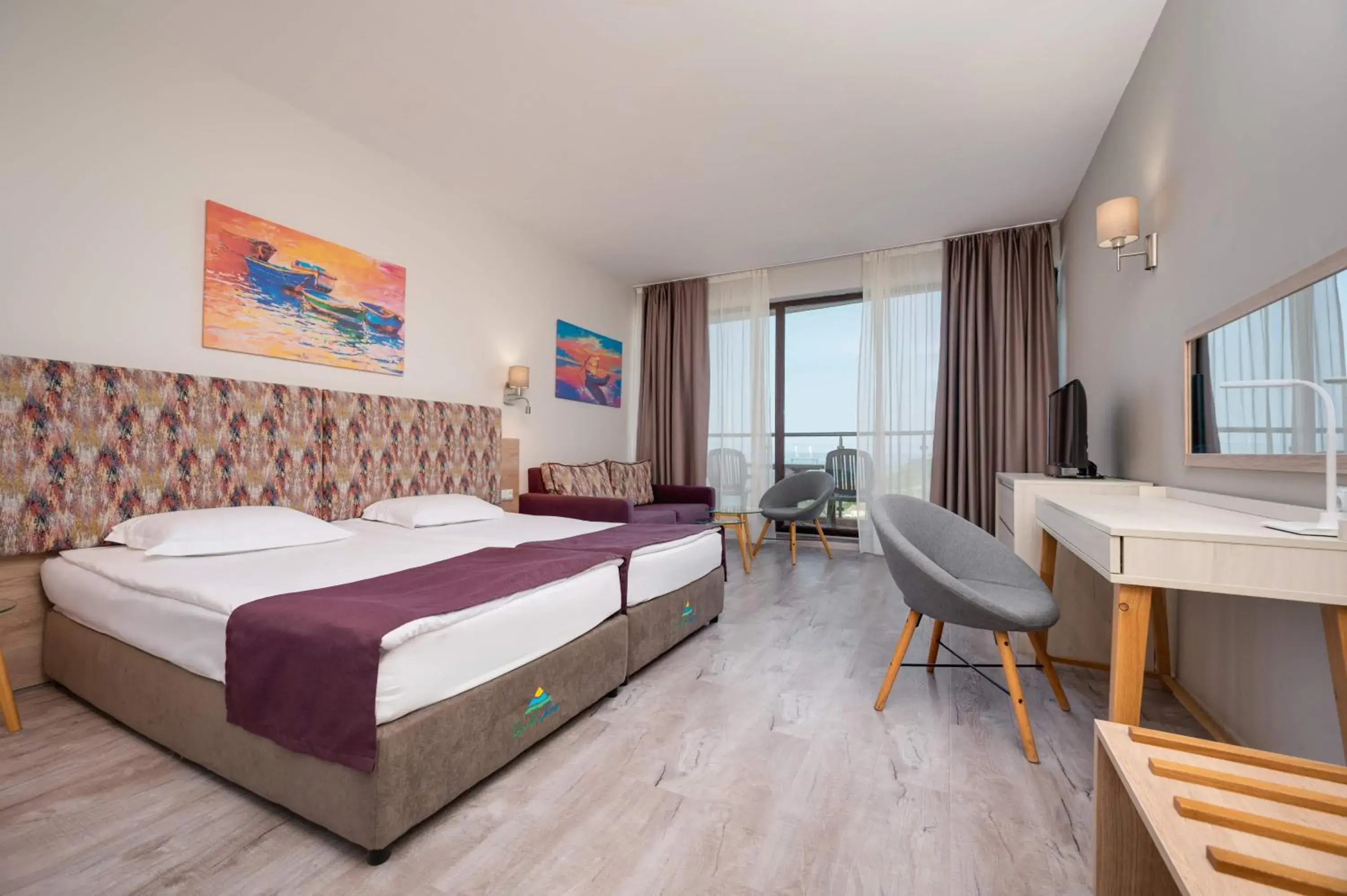 Deluxe Twin Room with Balcony and Sea View - Free Access to Aquapark and Action Park in Topola Skies Resort & Aquapark Deluxe Twin Room with Balcony and Sea View - Free Access to Aquapark and Action Park in Topola Skies Resort & Aquapark
