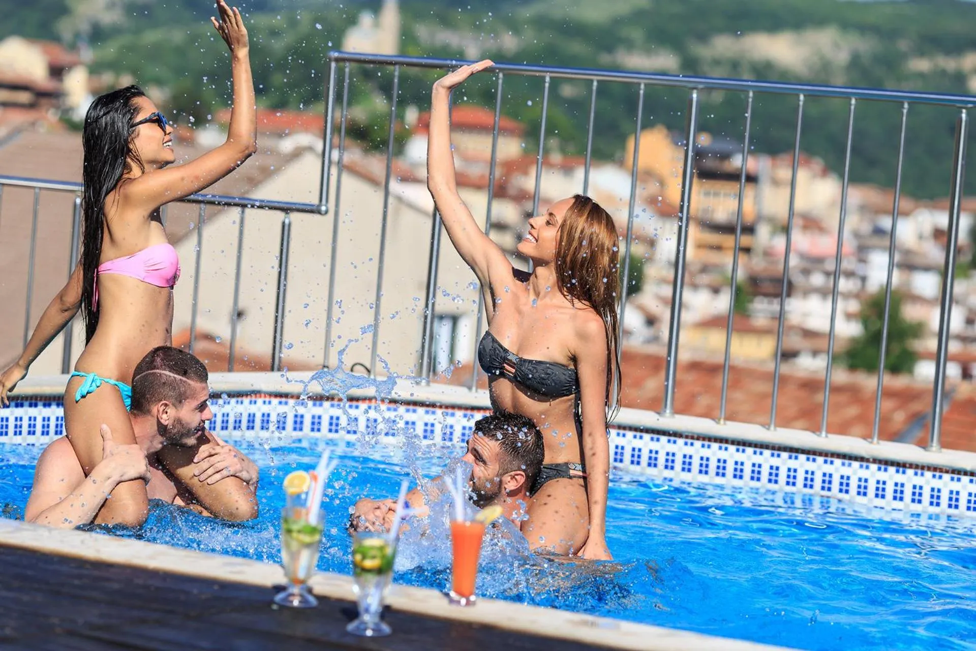 Balcony/Terrace in Hotel Premier - Veliko Tarnovo City Center, Panorama View