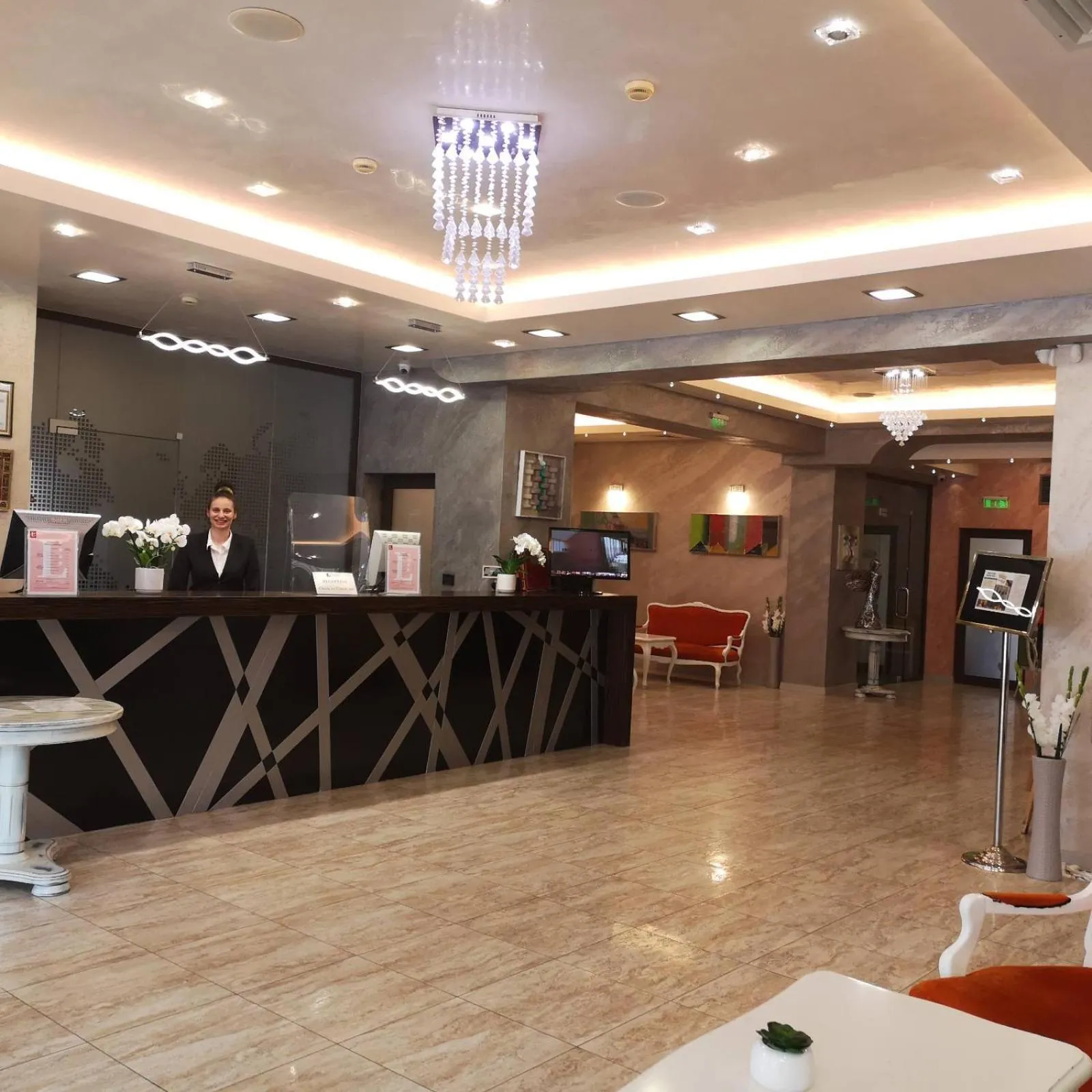 Lobby or reception in Hotel Leipzig