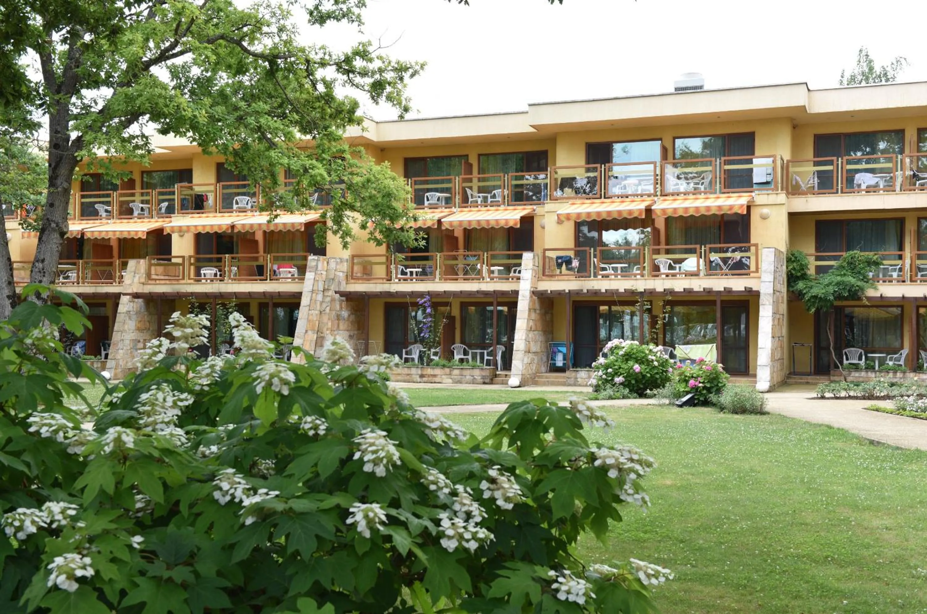 Garden view in Les Magnolias Hotel