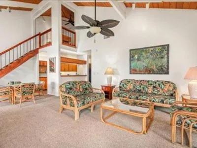 Living room in Kanaloa at Kona by OUTRIGGER