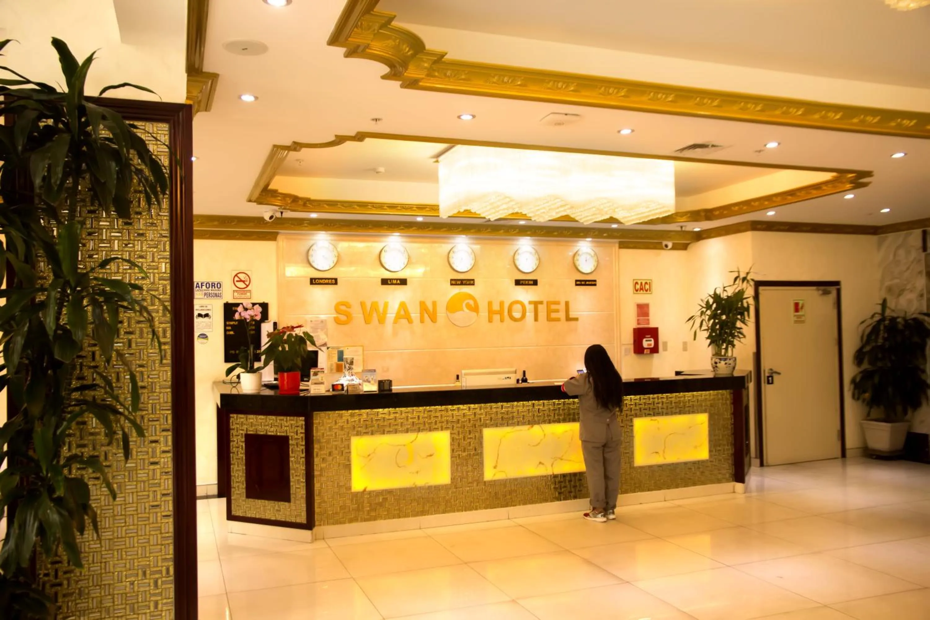 Staff in Swan Hotel