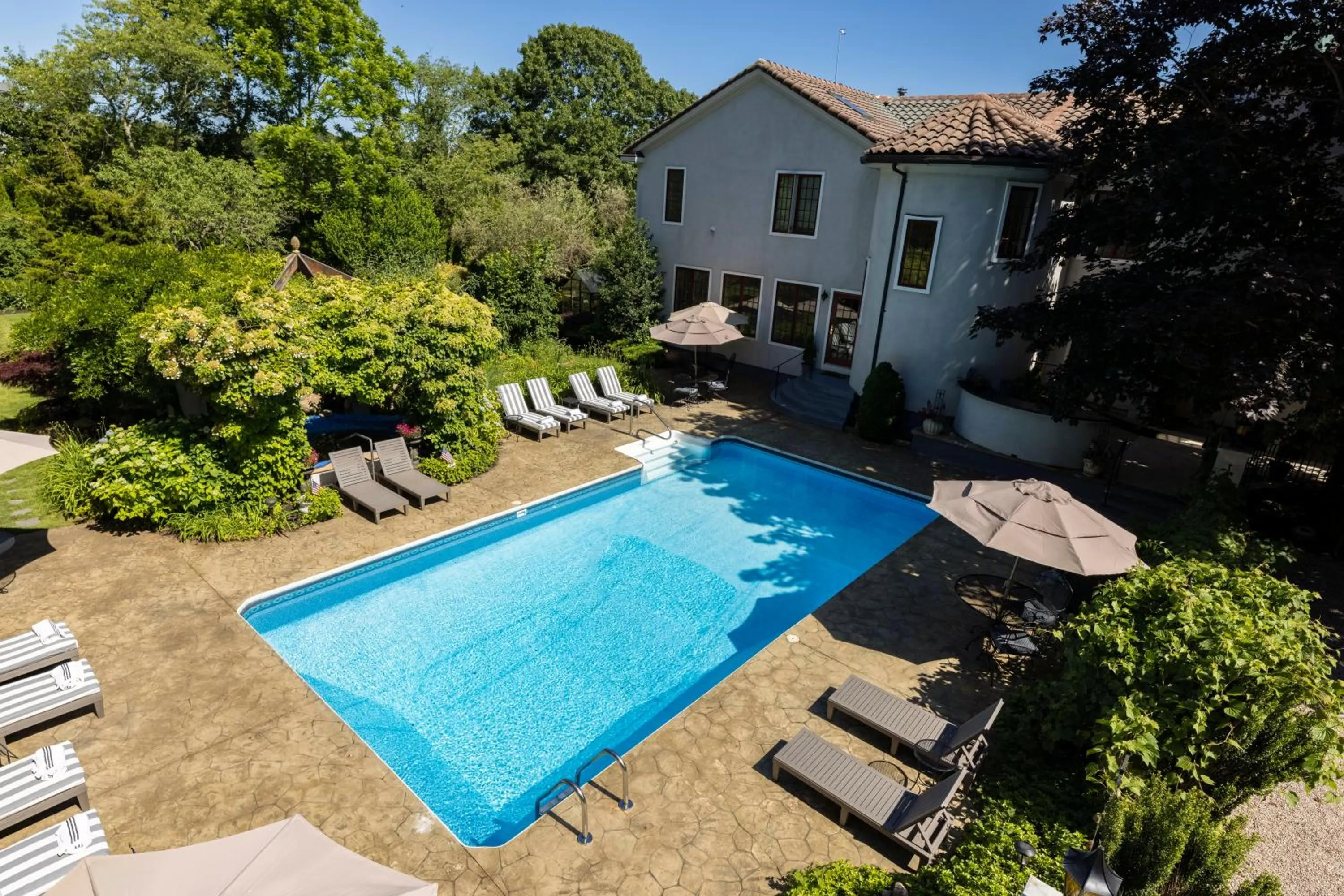 Pool view in The Villa Bed and Breakfast