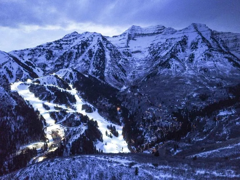 Mountain view in Log Cabin On The Stream Sundance, Utah