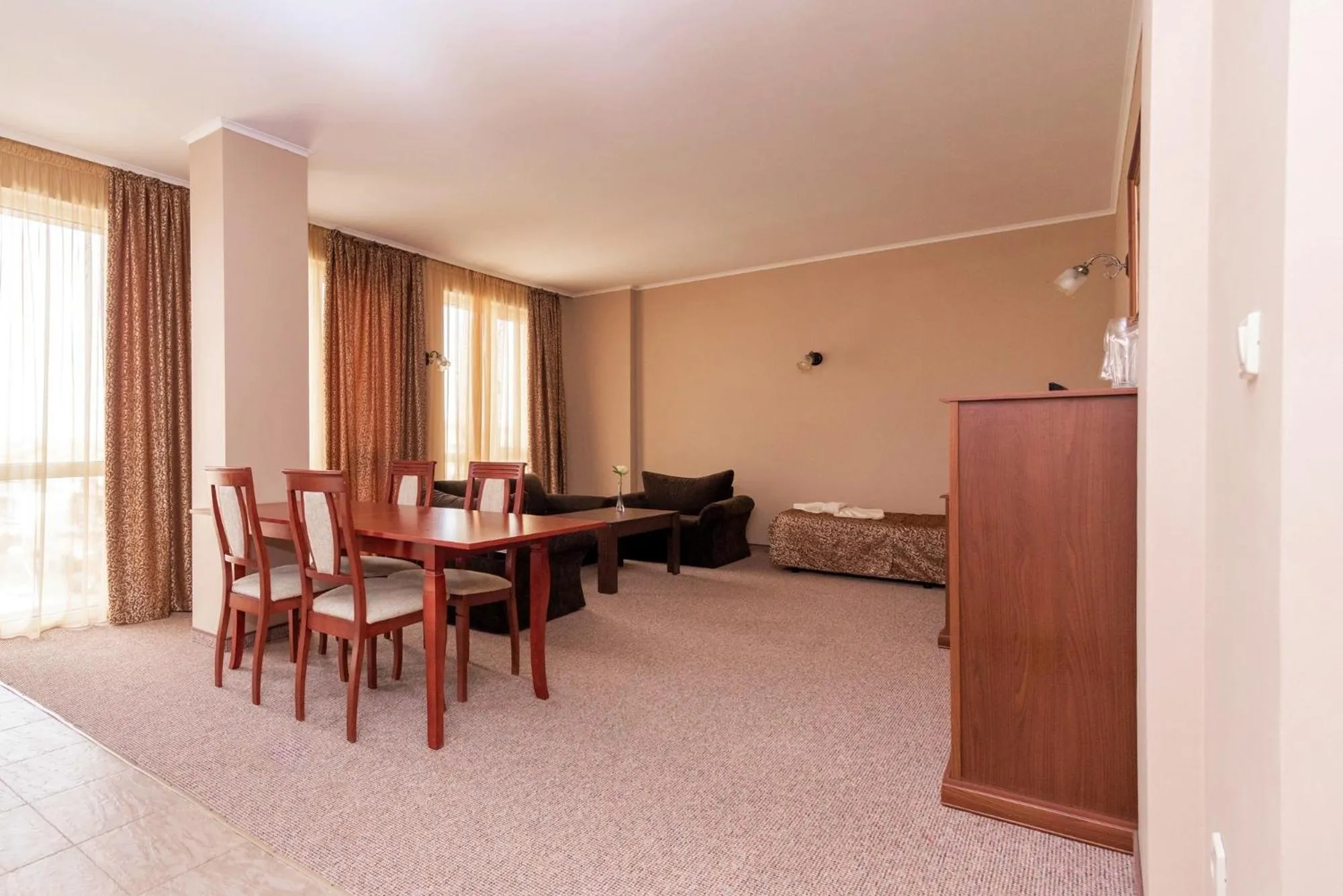 Bed in Festa Pomorie Resort