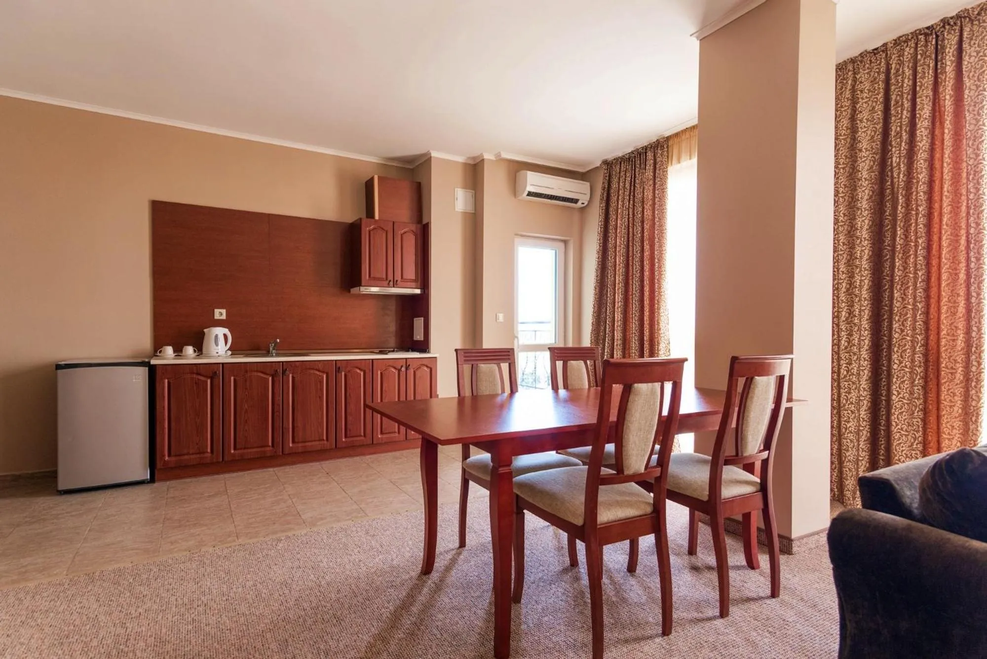 Kitchen or kitchenette in Festa Pomorie Resort